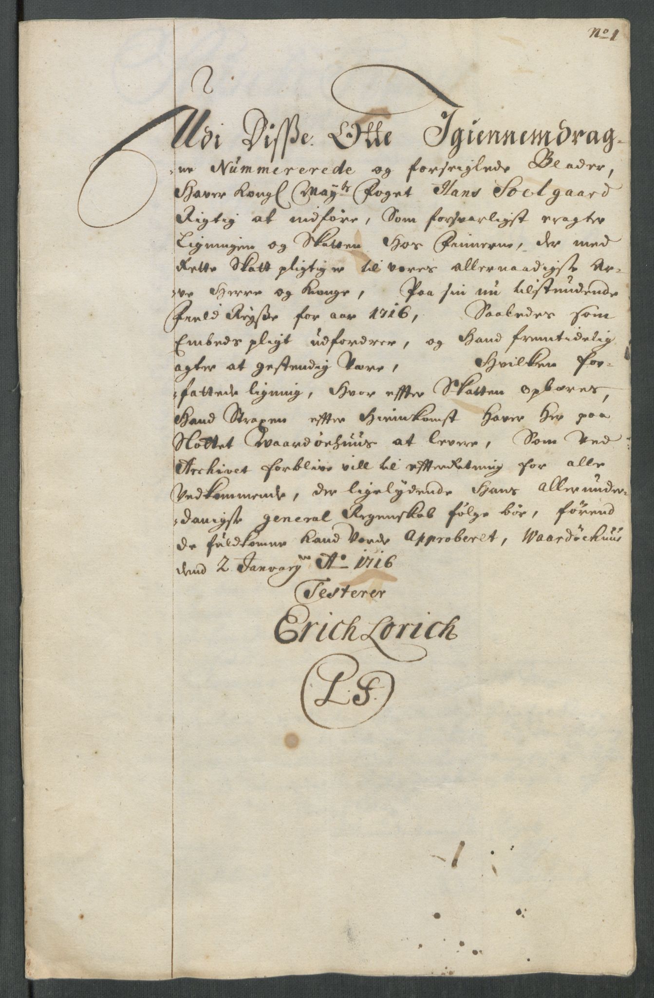 Rentekammeret inntil 1814, Reviderte regnskaper, Fogderegnskap, AV/RA-EA-4092/R69/L4857: Fogderegnskap Finnmark/Vardøhus, 1716-1718, p. 19