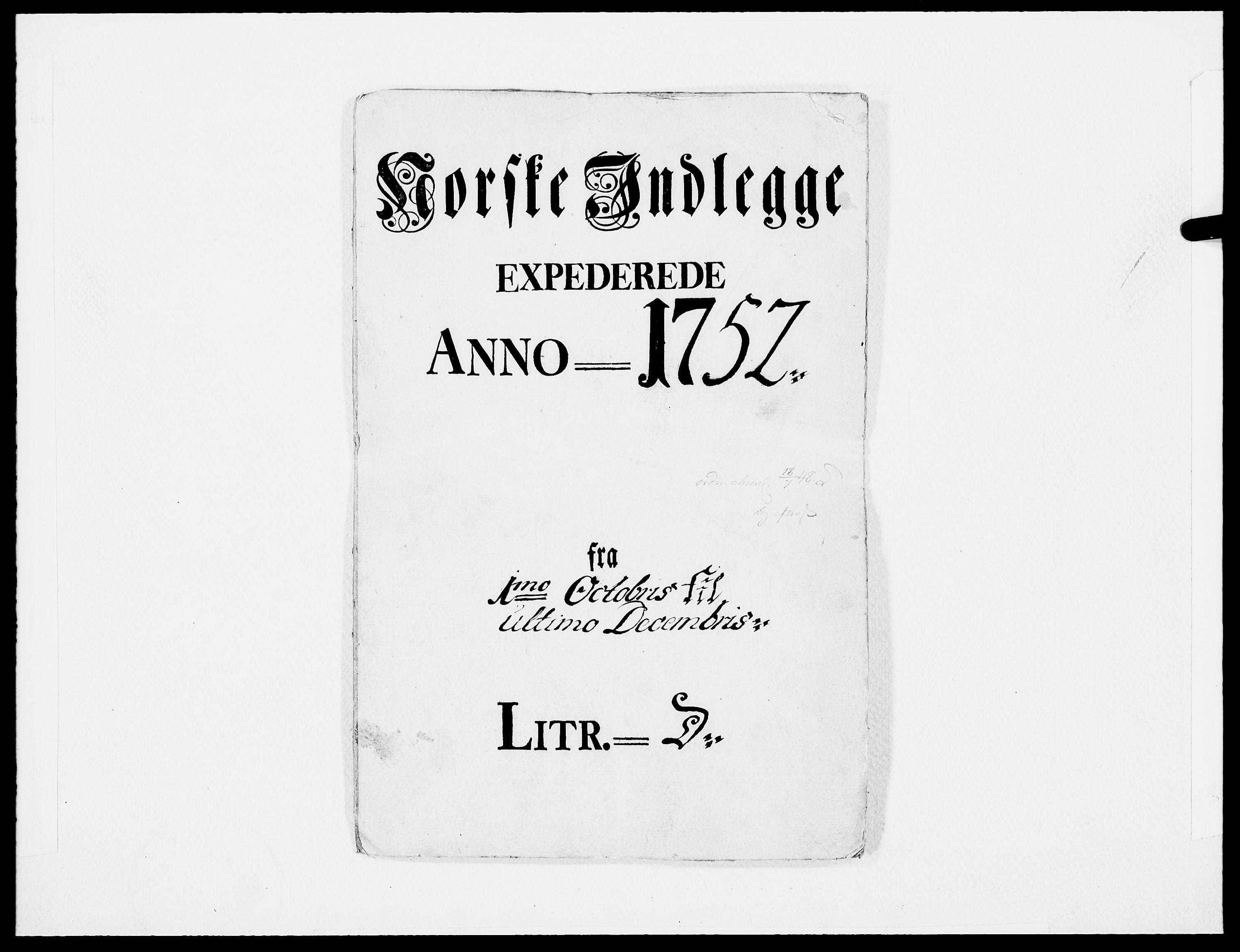 Danske Kanselli 1572-1799, AV/RA-EA-3023/F/Fc/Fcc/Fcca/L0162: Norske innlegg 1572-1799, 1752, p. 293