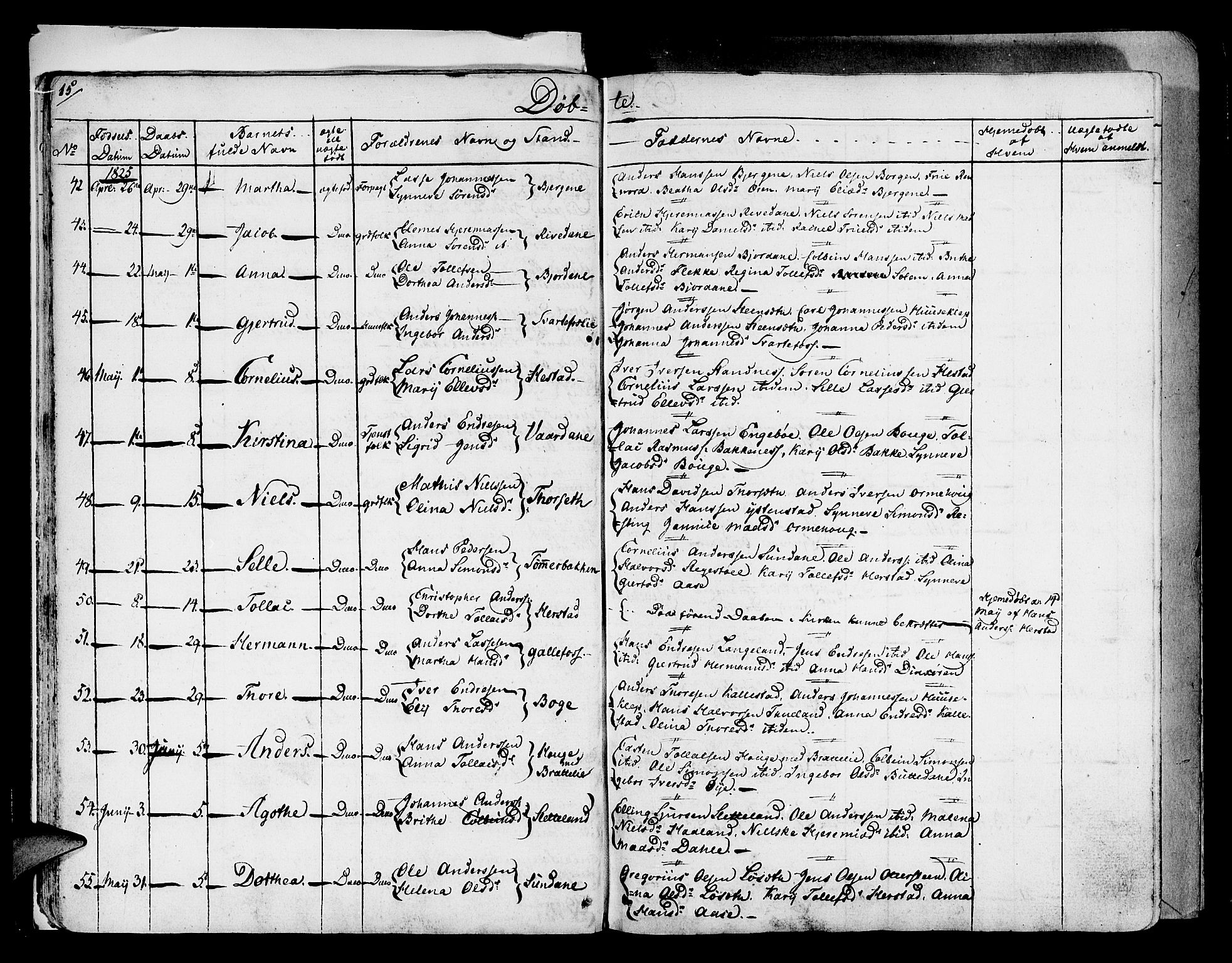 Fjaler sokneprestembete, AV/SAB-A-79801/H/Haa/Haaa/L0005: Parish register (official) no. A 5, 1821-1835, p. 15