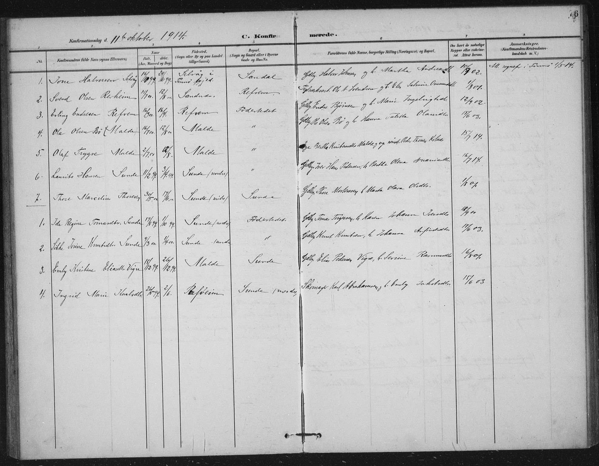 Håland sokneprestkontor, SAST/A-101802/002/B/L0001: Parish register (official) no. A 13, 1901-1923, p. 76