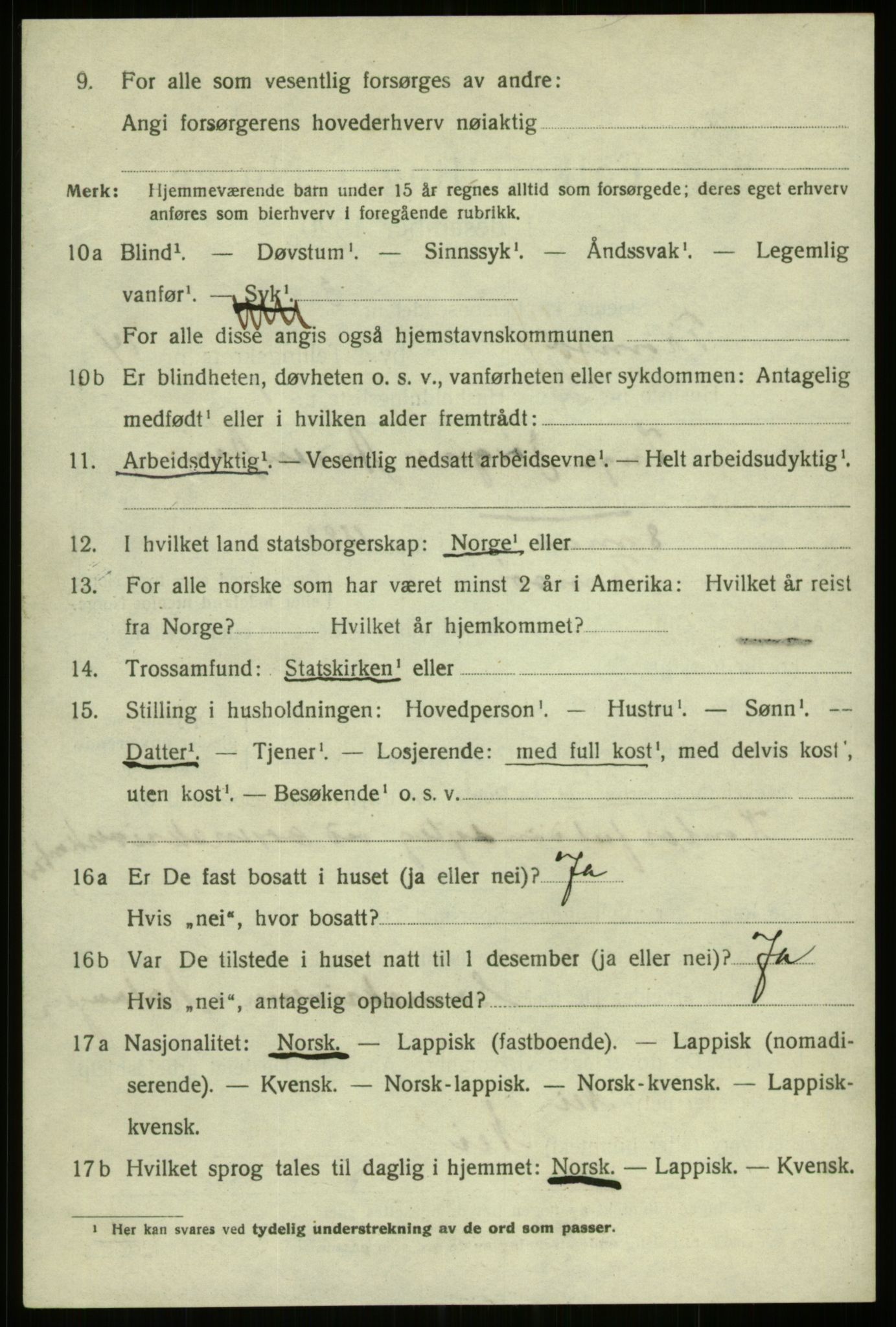 SATØ, 1920 census for Tromsø, 1920, p. 27092