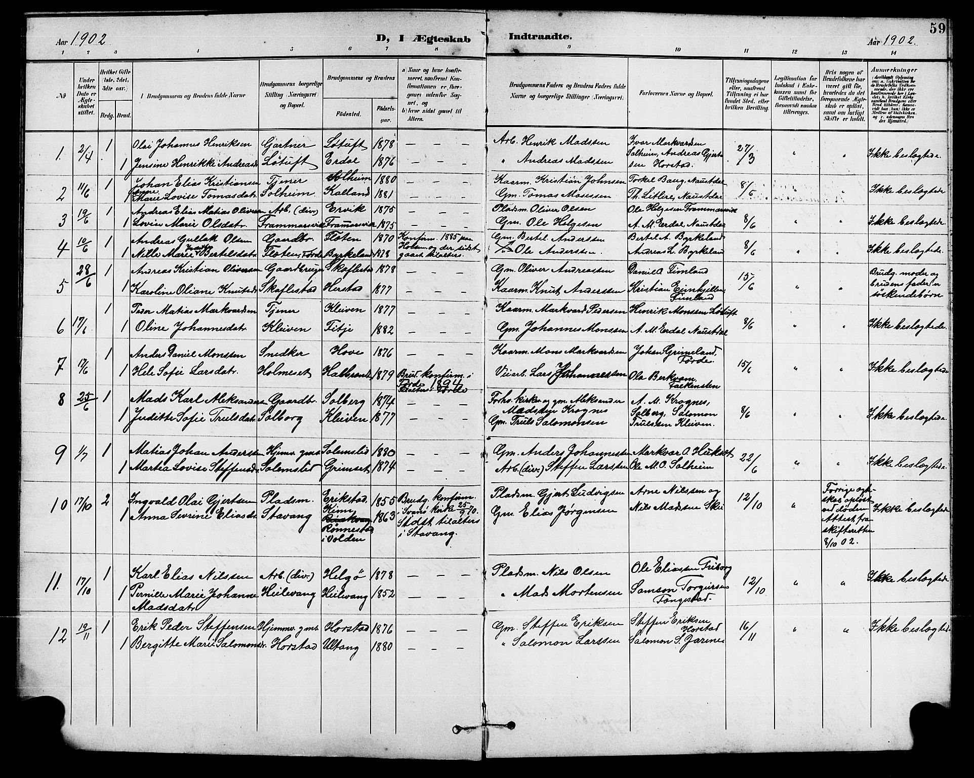 Førde sokneprestembete, AV/SAB-A-79901/H/Hab/Habd/L0005: Parish register (copy) no. D 5, 1898-1911, p. 59
