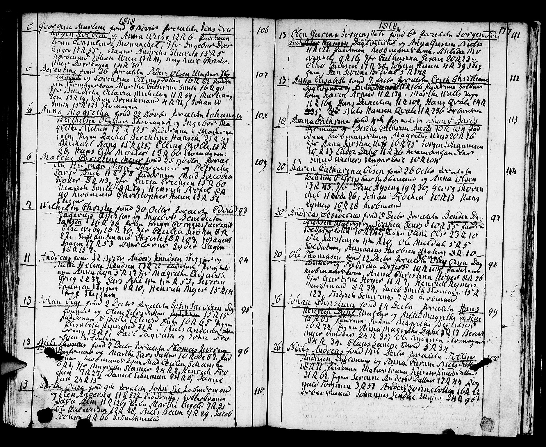 Domkirken sokneprestembete, SAB/A-74801/H/Haa/L0005: Parish register (official) no. A 5, 1808-1820, p. 176-177