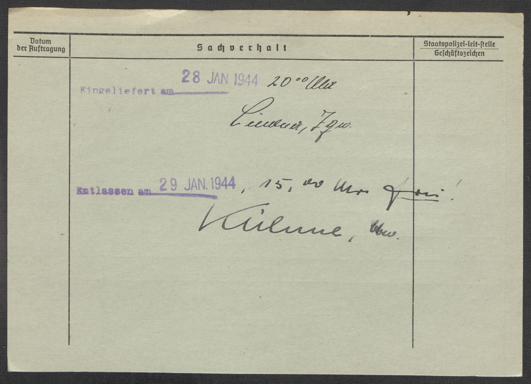 Befehlshaber der Sicherheitspolizei und des SD, AV/RA-RAFA-5969/E/Ea/Eaa/L0007: Register over norske fanger i Møllergata 19: Lundb-N, 1940-1945, p. 1003