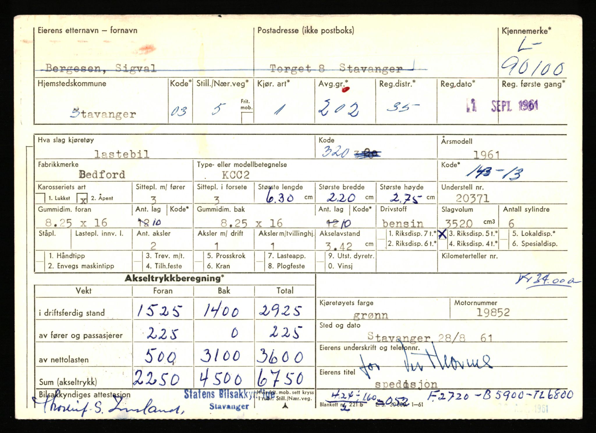 Stavanger trafikkstasjon, AV/SAST-A-101942/0/F/L0075: L-88800 - L-92499, 1930-1971, p. 879