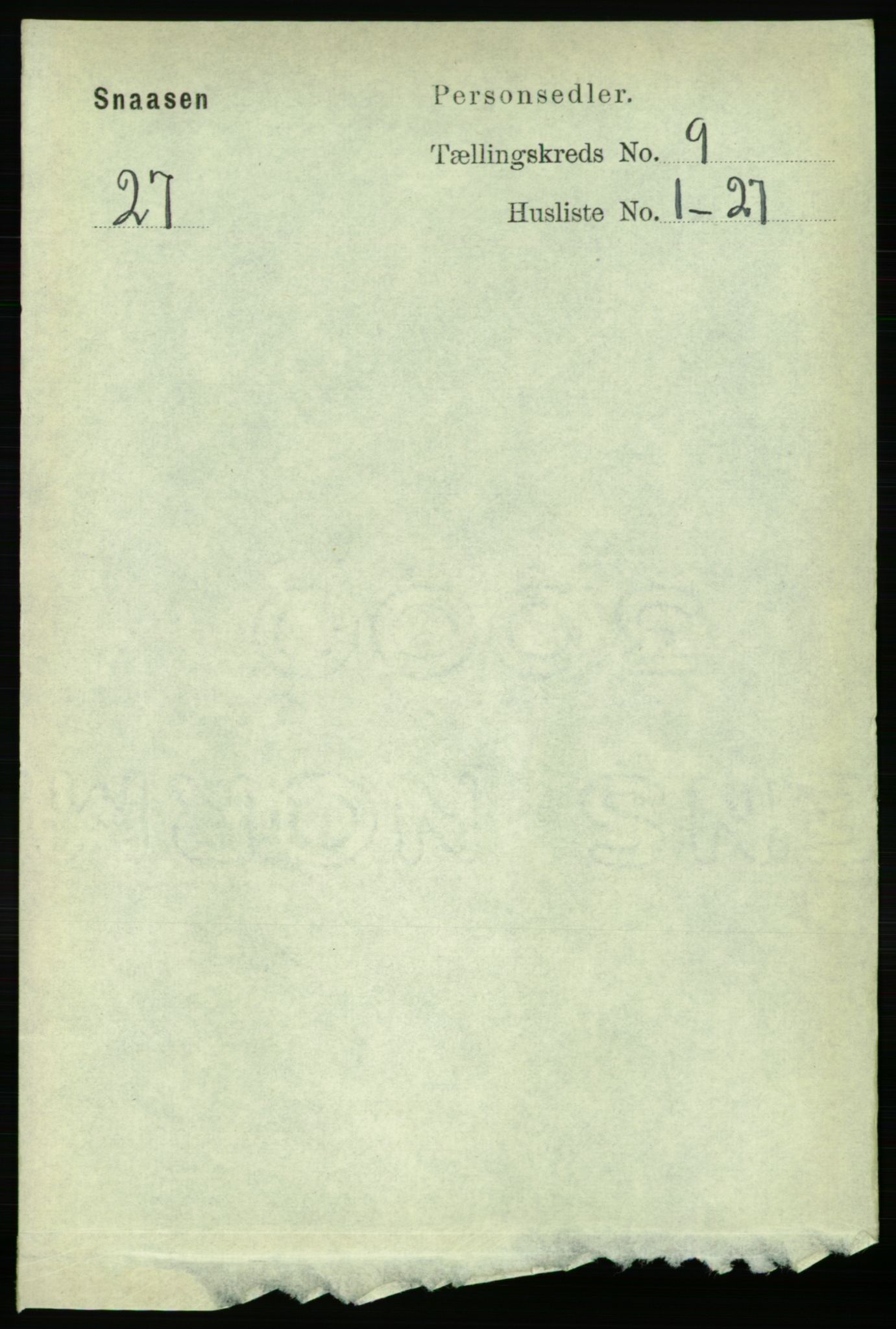 RA, 1891 census for 1736 Snåsa, 1891, p. 3096