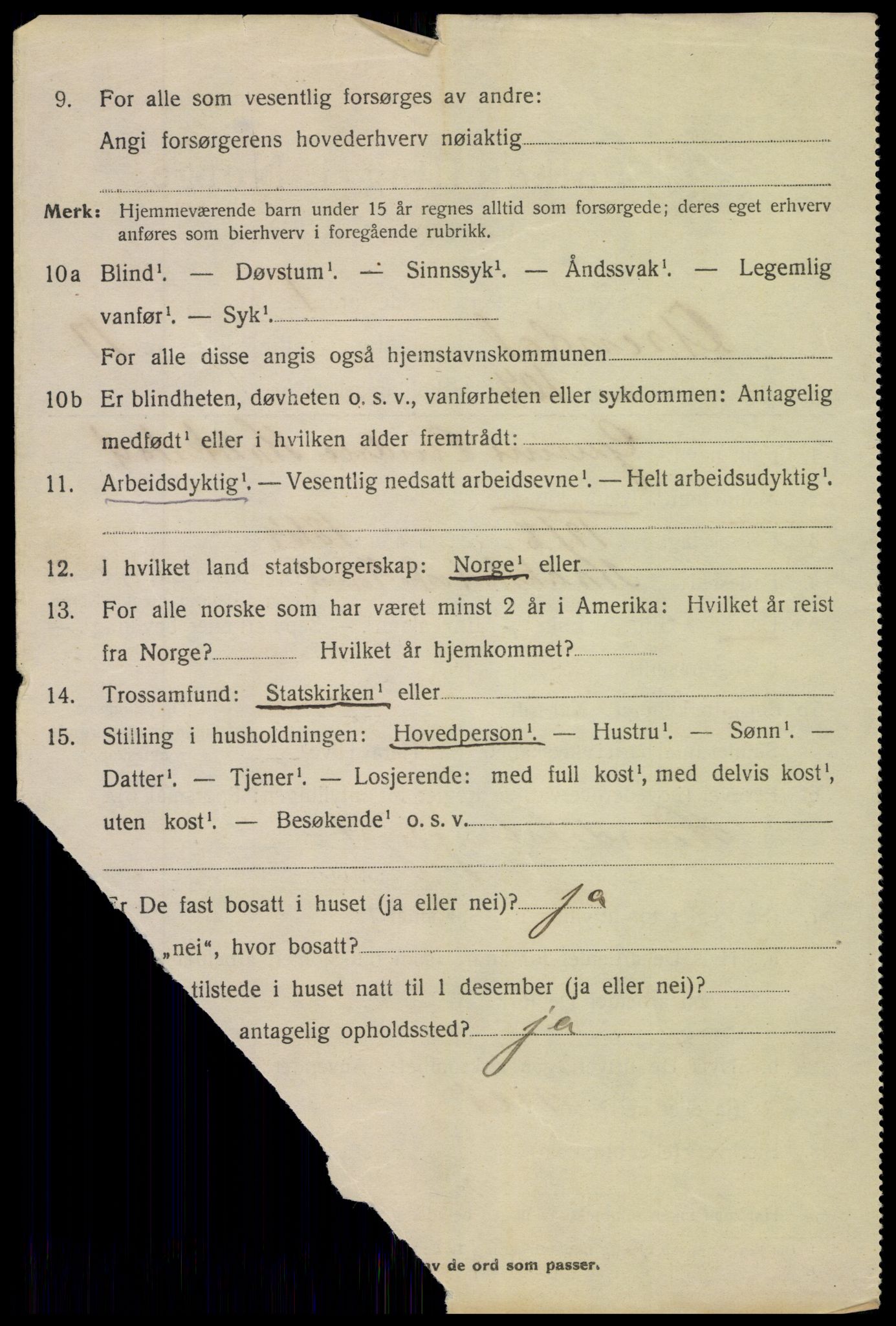 SAK, 1920 census for Arendal, 1920, p. 24937