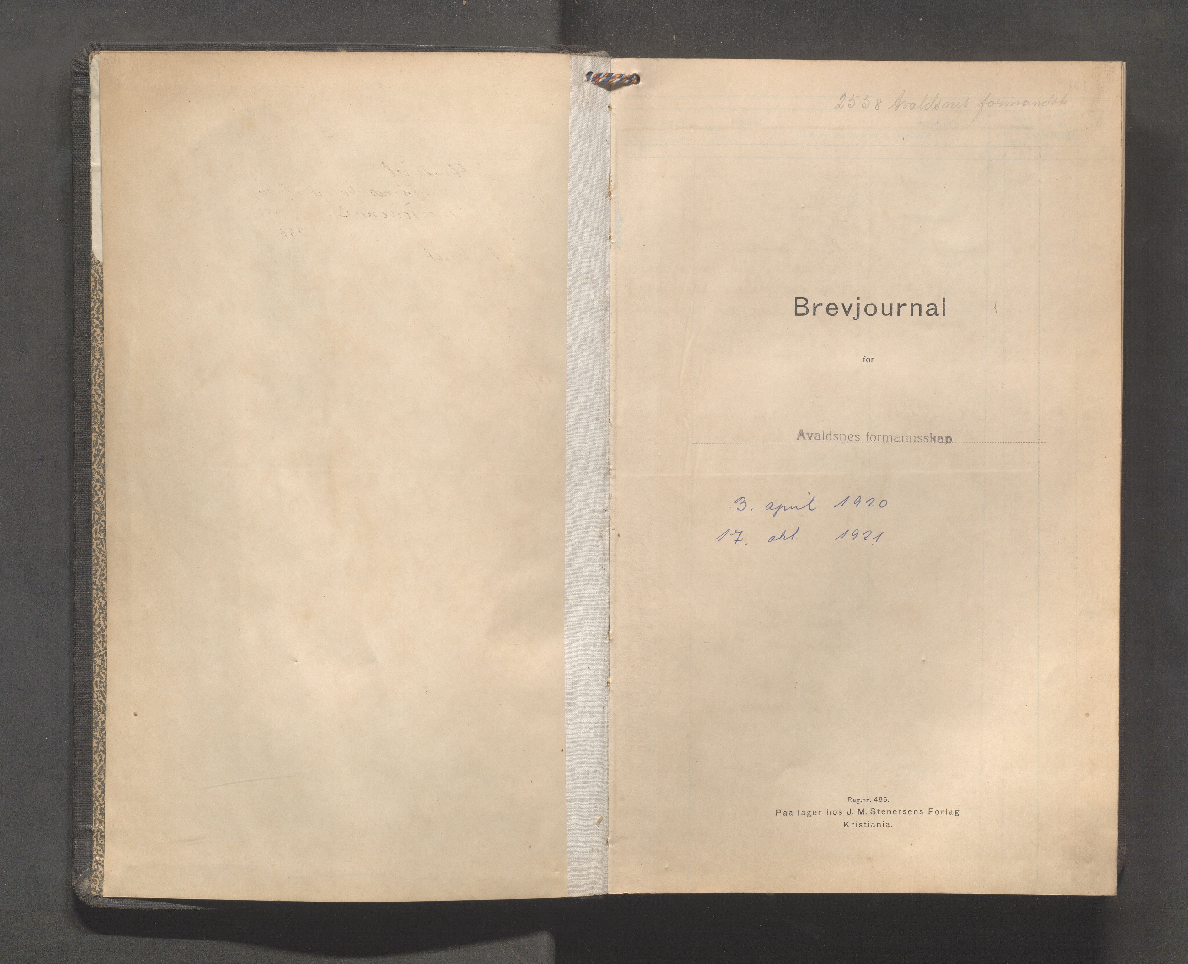 Avaldsnes kommune - Formannskapet, IKAR/K-101651/C/Ca/L0007: Journal, 1920-1921