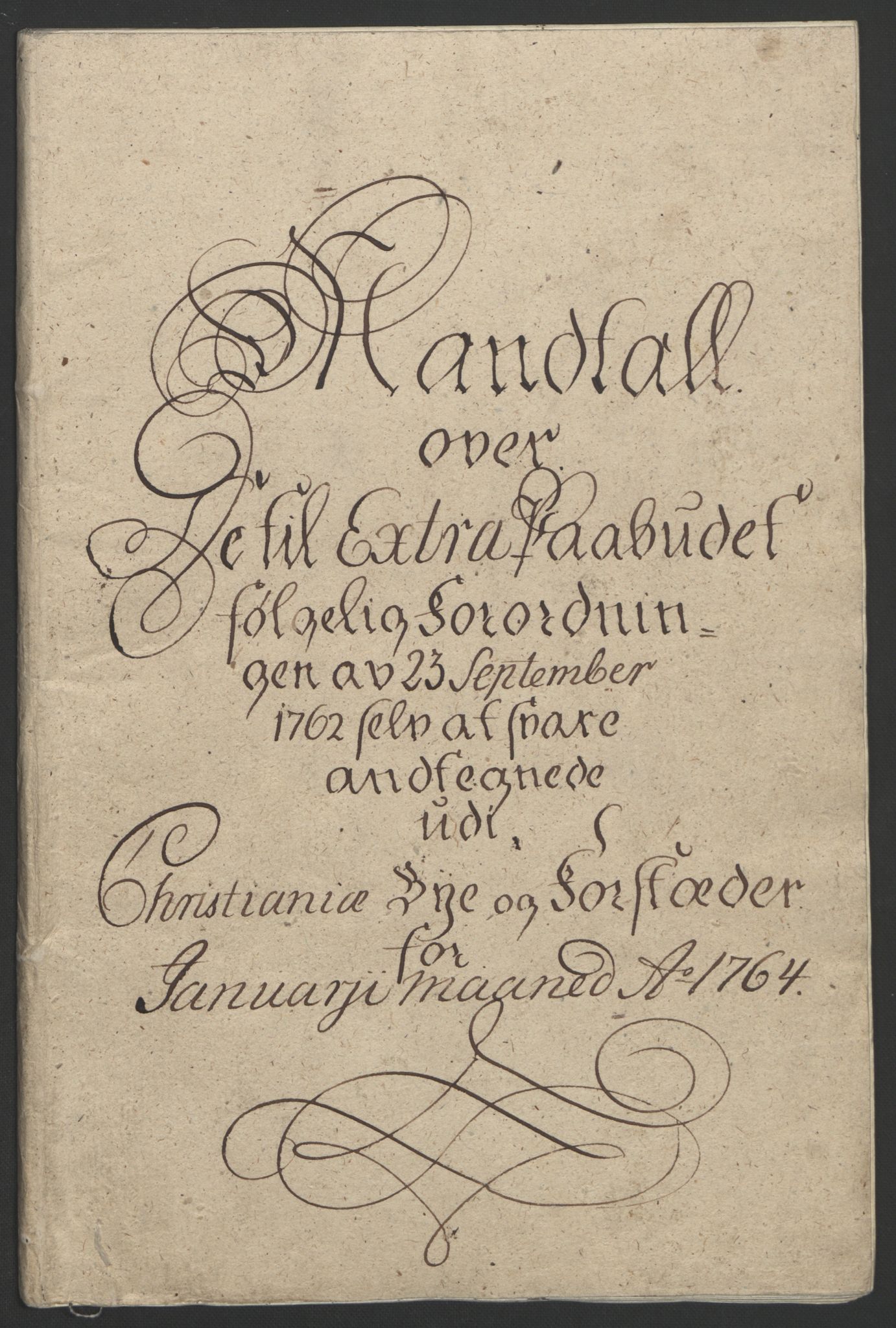 Rentekammeret inntil 1814, Reviderte regnskaper, Byregnskaper, RA/EA-4066/R/Re/L0072/0001: [E13] Kontribusjonsregnskap / Ekstraskatt, 1763-1764, p. 228