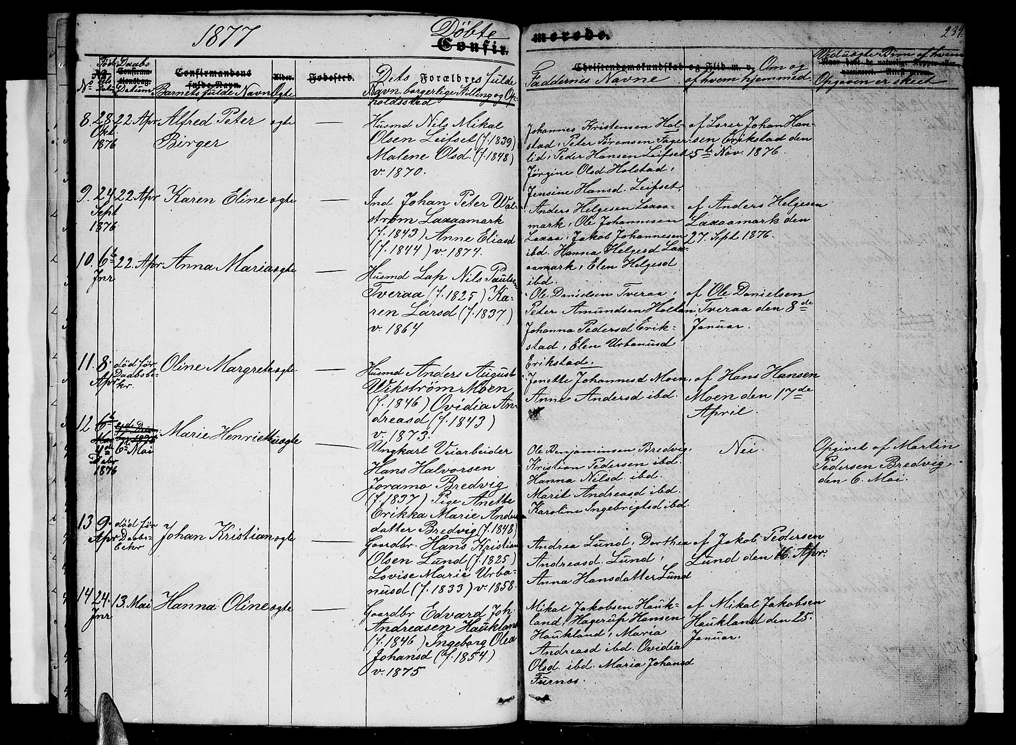 Ministerialprotokoller, klokkerbøker og fødselsregistre - Nordland, AV/SAT-A-1459/852/L0753: Parish register (copy) no. 852C04, 1856-1877, p. 239