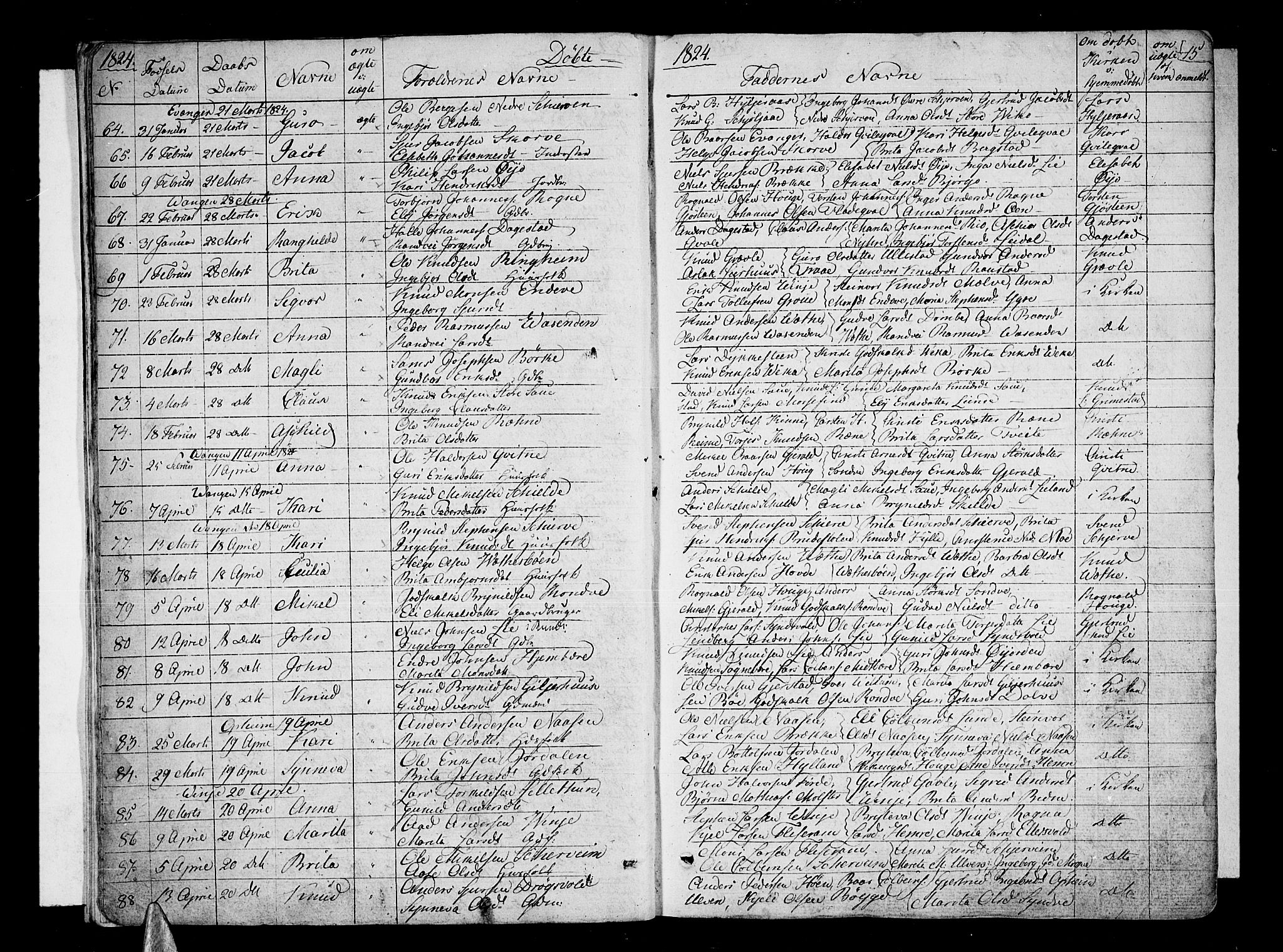 Voss sokneprestembete, SAB/A-79001/H/Haa: Parish register (official) no. A 12, 1823-1837, p. 15