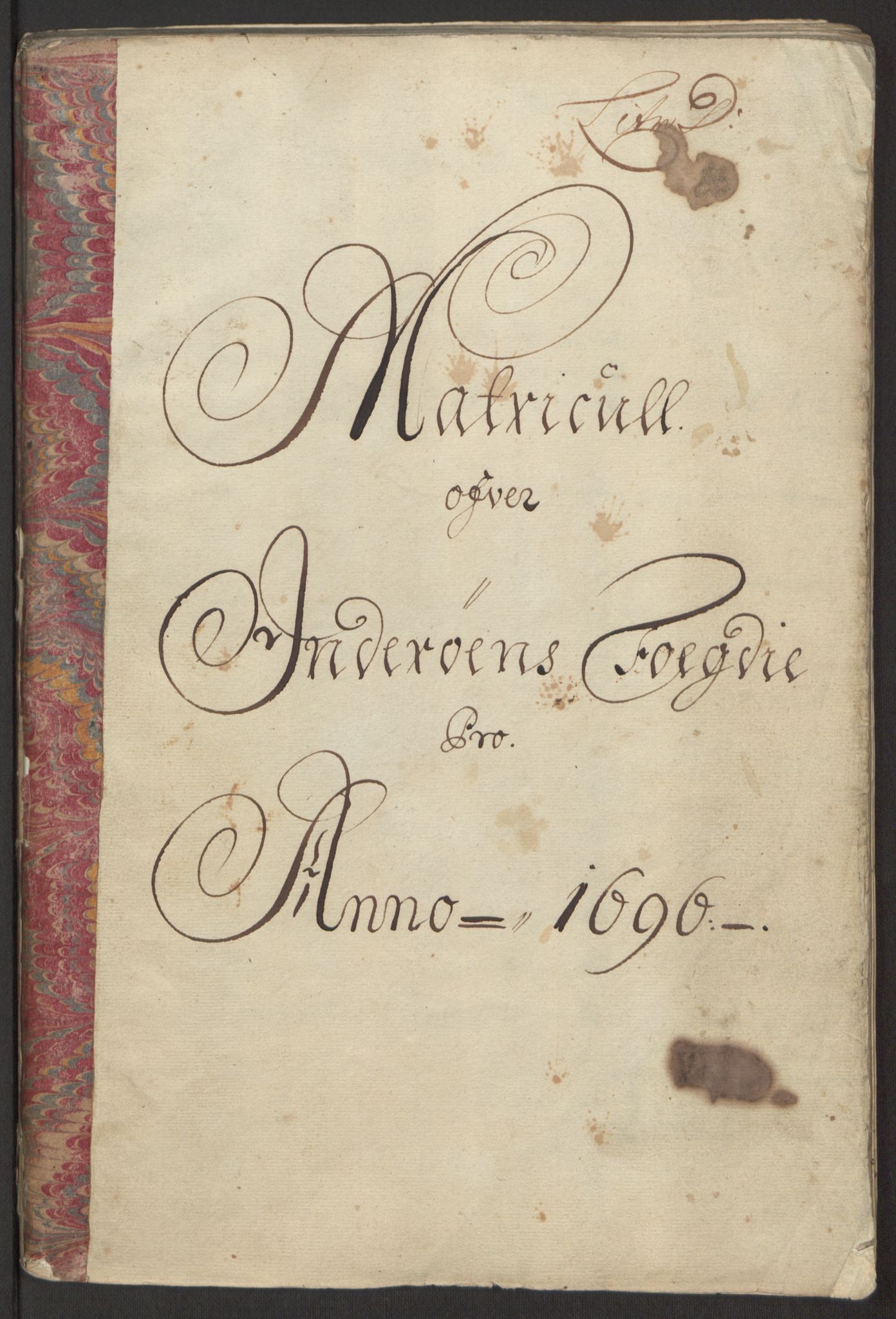 Rentekammeret inntil 1814, Reviderte regnskaper, Fogderegnskap, RA/EA-4092/R63/L4309: Fogderegnskap Inderøy, 1695-1697, p. 160