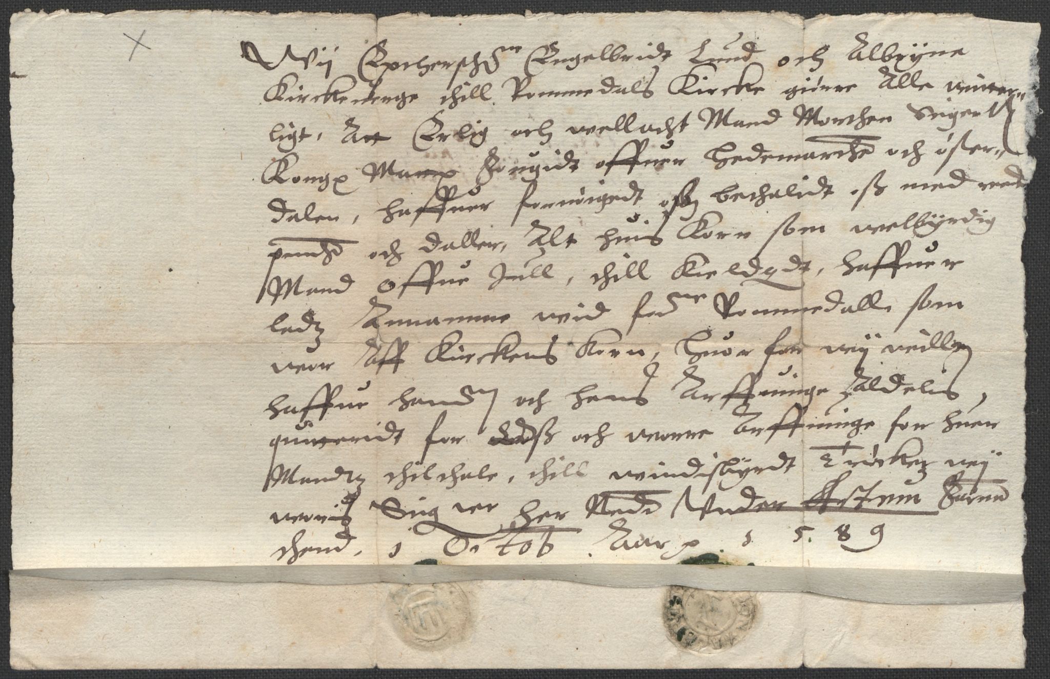 Riksarkivets diplomsamling, AV/RA-EA-5965/F02/L0091: Dokumenter, 1589-1590, p. 17
