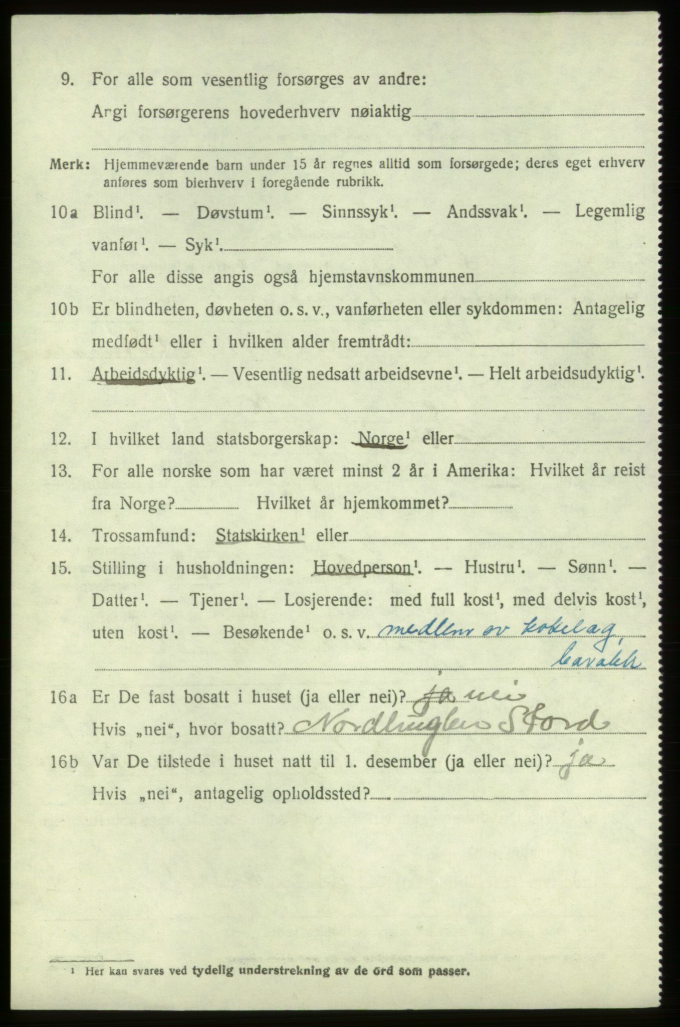 SAB, 1920 census for Stord, 1920, p. 1778