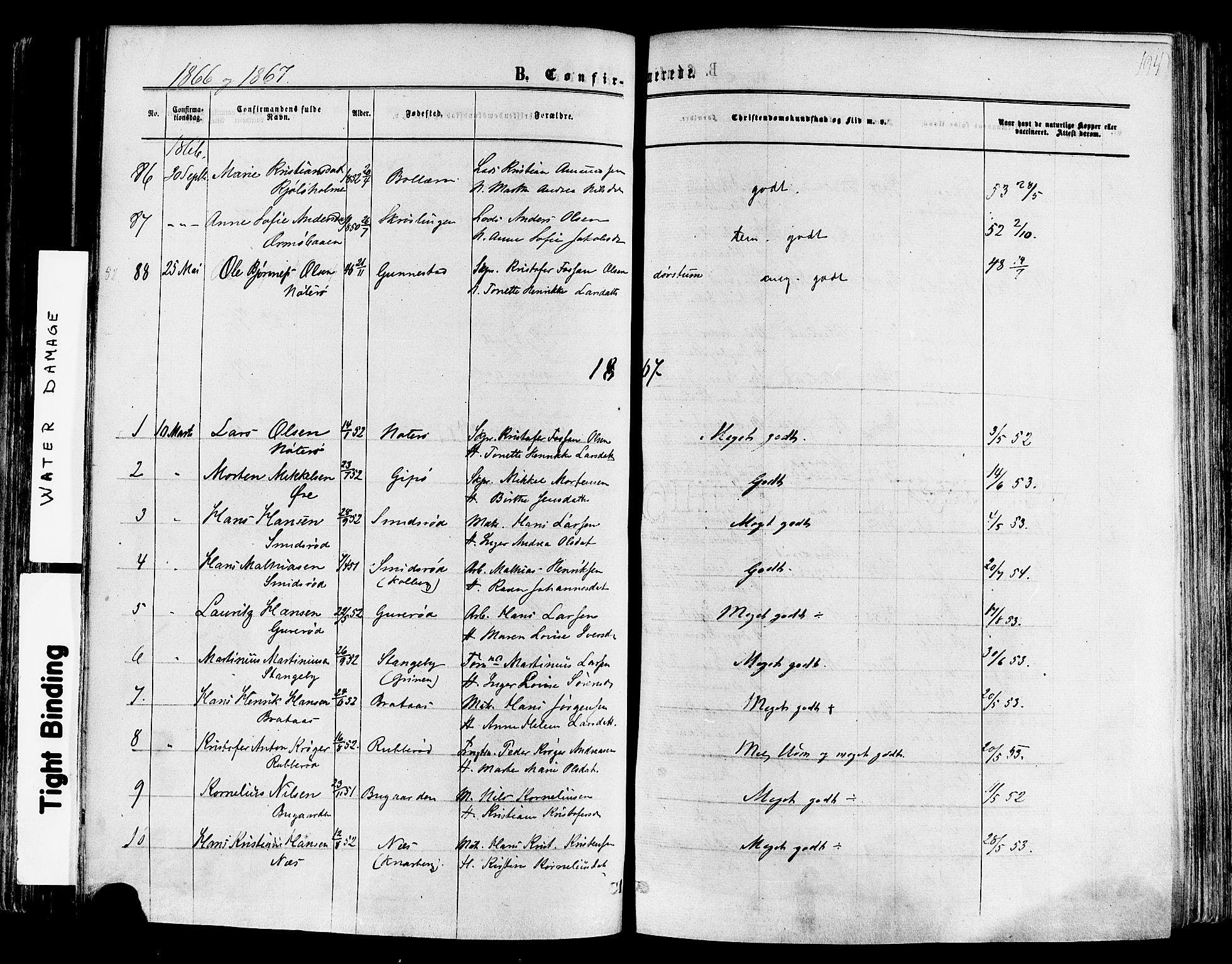 Nøtterøy kirkebøker, AV/SAKO-A-354/F/Fa/L0007: Parish register (official) no. I 7, 1865-1877, p. 194