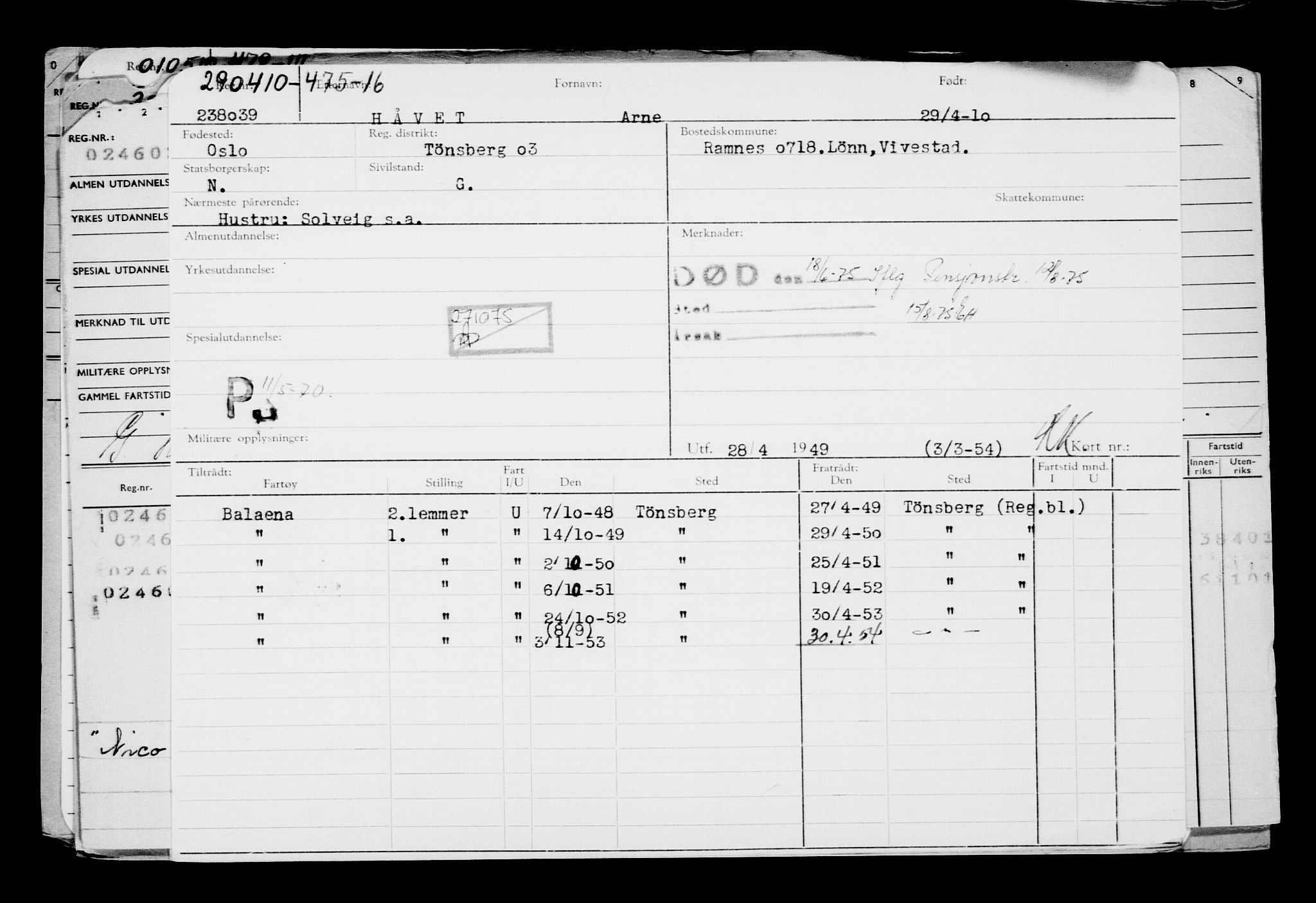 Direktoratet for sjømenn, AV/RA-S-3545/G/Gb/L0089: Hovedkort, 1910, p. 365