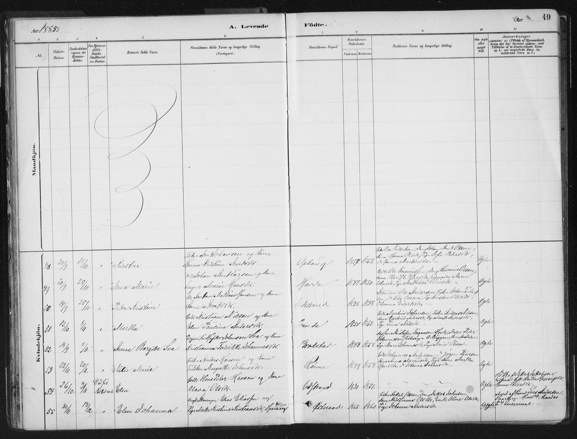 Ministerialprotokoller, klokkerbøker og fødselsregistre - Sør-Trøndelag, SAT/A-1456/659/L0739: Parish register (official) no. 659A09, 1879-1893, p. 49