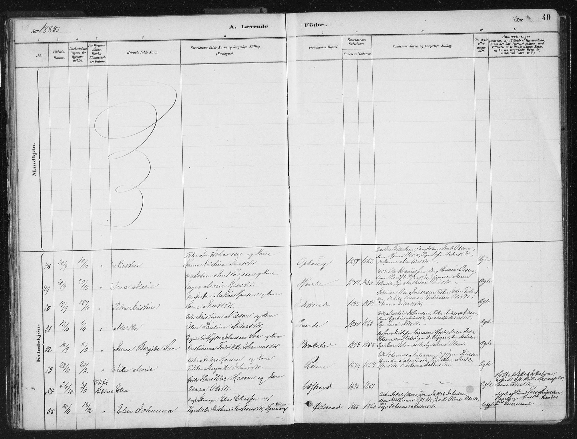 Ministerialprotokoller, klokkerbøker og fødselsregistre - Sør-Trøndelag, AV/SAT-A-1456/659/L0739: Parish register (official) no. 659A09, 1879-1893, p. 49