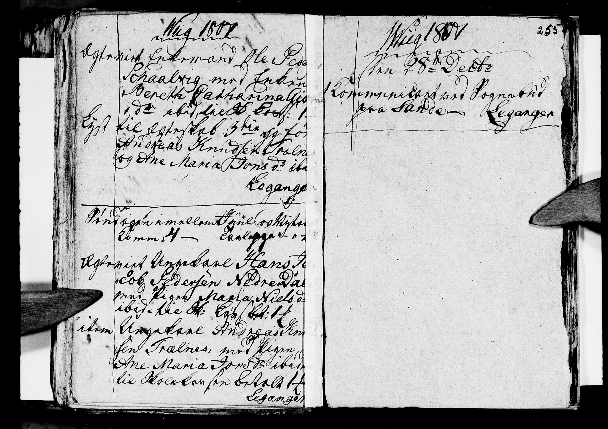 Ministerialprotokoller, klokkerbøker og fødselsregistre - Nordland, AV/SAT-A-1459/812/L0184: Parish register (copy) no. 812C02, 1793-1809, p. 255