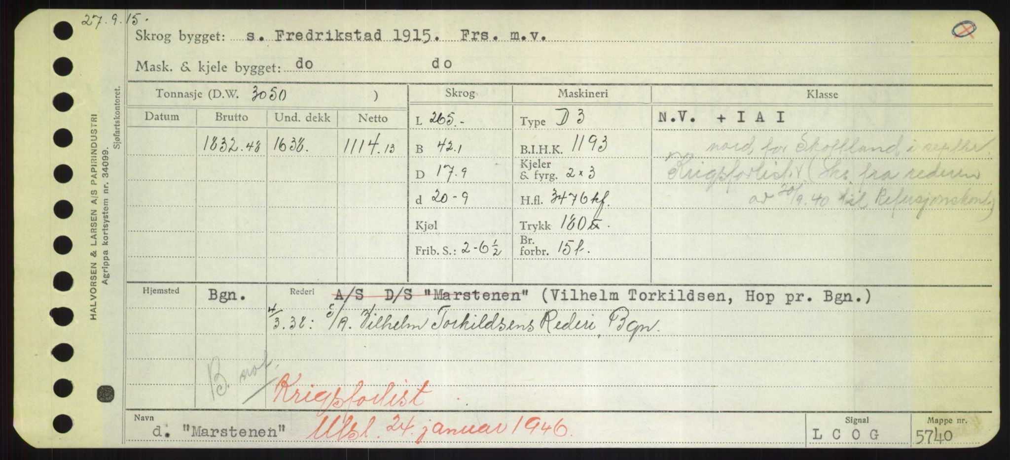 Sjøfartsdirektoratet med forløpere, Skipsmålingen, RA/S-1627/H/Hd/L0024: Fartøy, M-Mim, p. 339