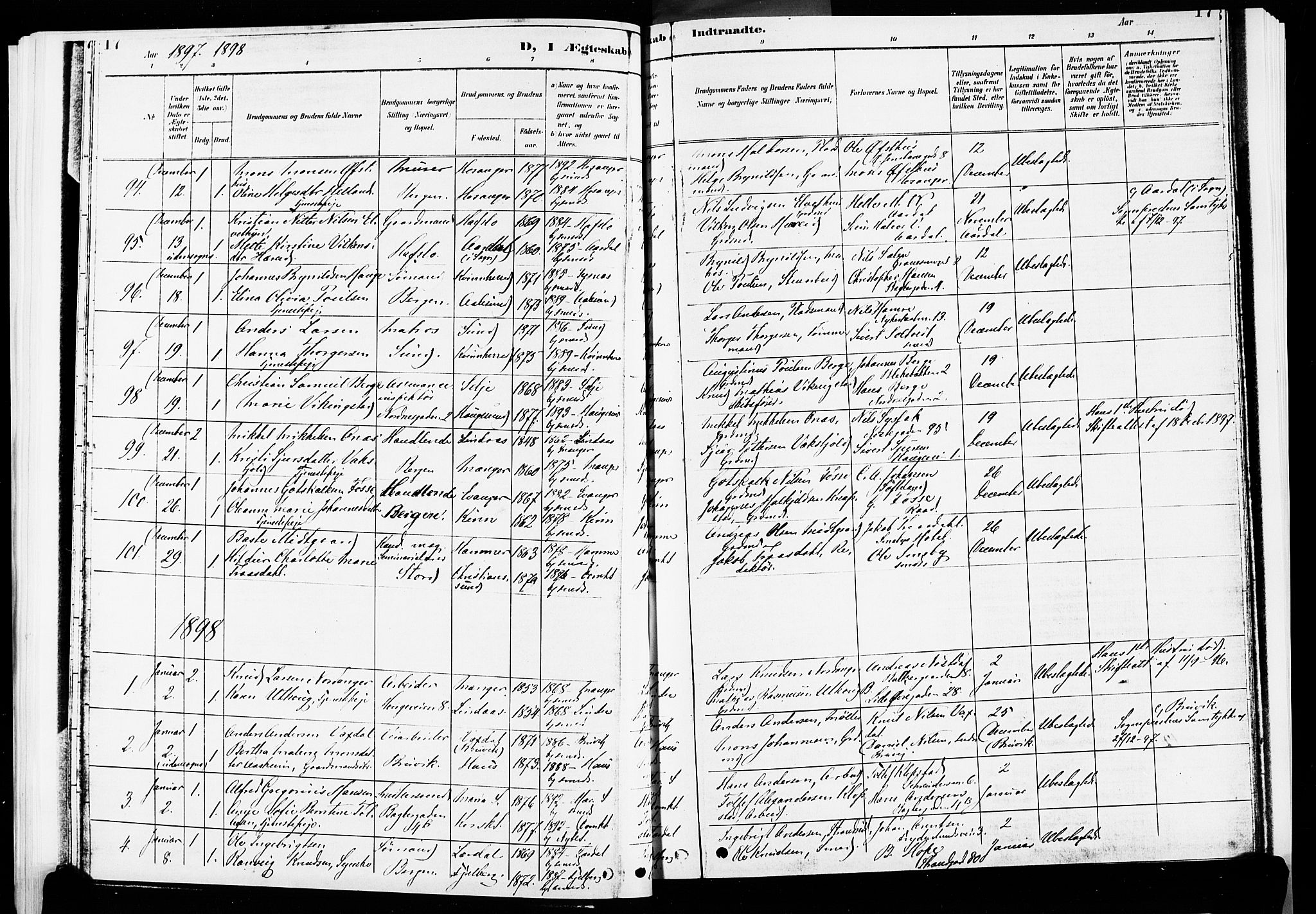 Nykirken Sokneprestembete, SAB/A-77101/H/Hab: Parish register (copy) no. D 2, 1896-1905, p. 17