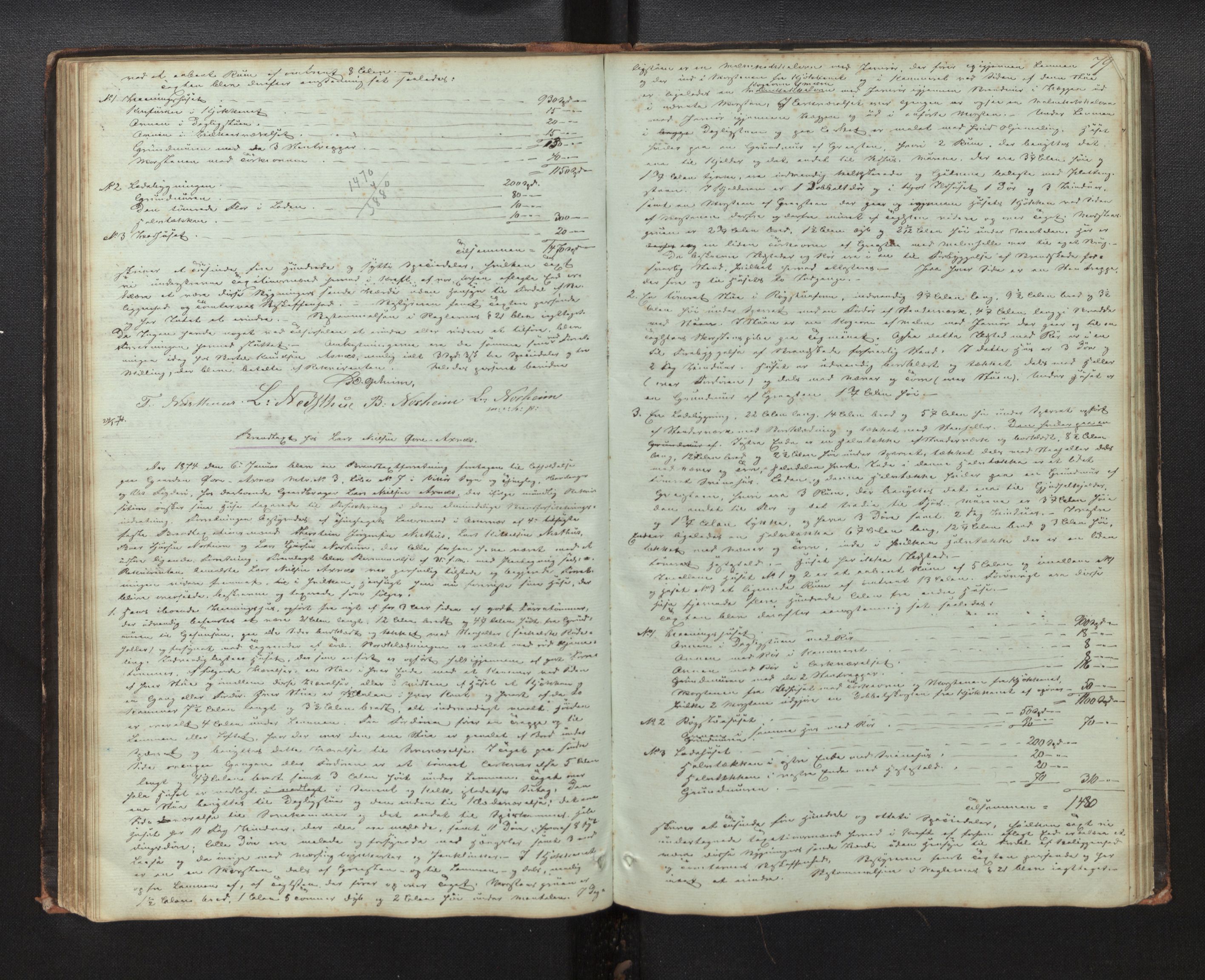 Lensmannen i Kvam, AV/SAB-A-33201/0012/L0001: Branntakstprotokoll, 1851-1881, p. 78b-79a