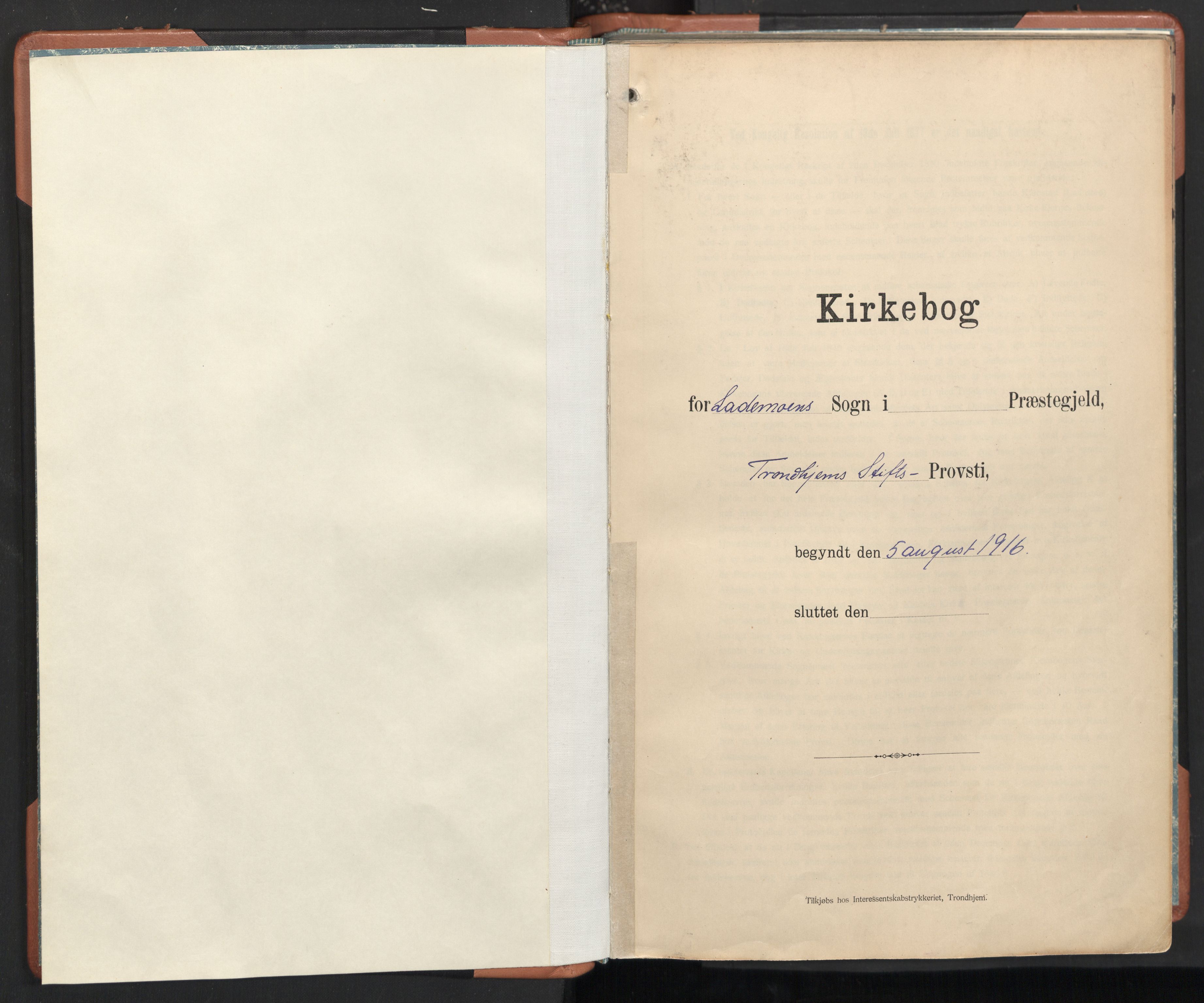 Ministerialprotokoller, klokkerbøker og fødselsregistre - Sør-Trøndelag, SAT/A-1456/605/L0245: Parish register (official) no. 605A07, 1916-1938