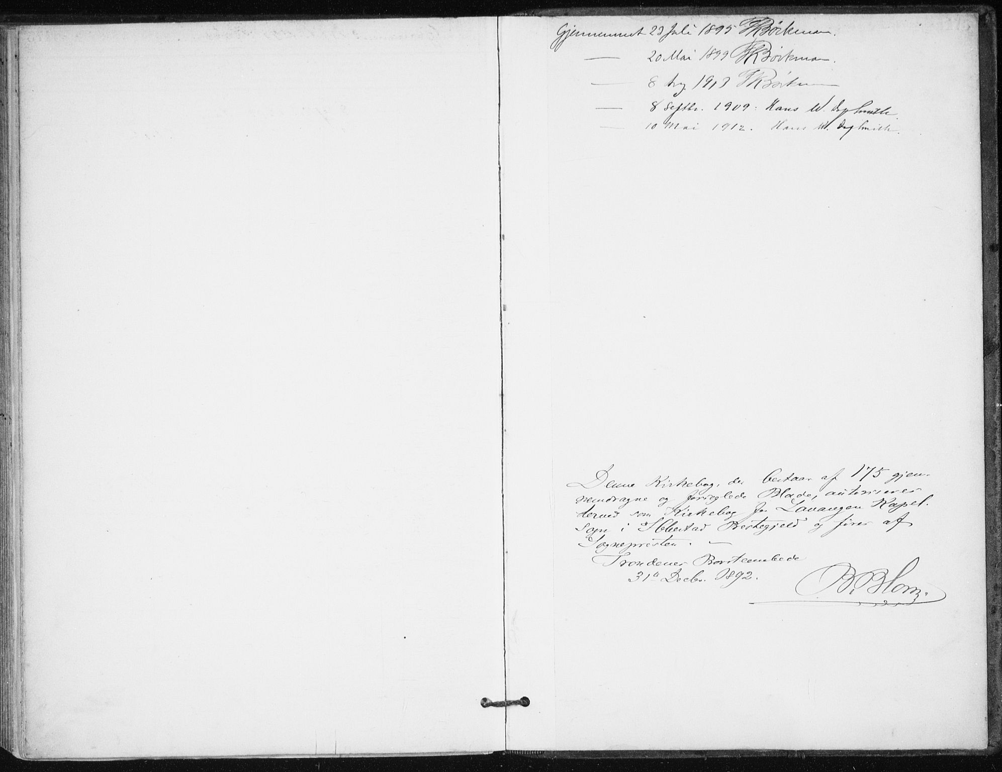 Salangen sokneprestembete, SATØ/S-1324/H/Ha/L0001kirke: Parish register (official) no. 1, 1893-1911