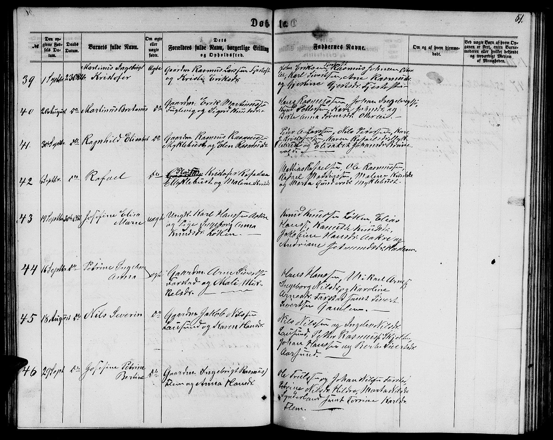 Ministerialprotokoller, klokkerbøker og fødselsregistre - Møre og Romsdal, AV/SAT-A-1454/536/L0508: Parish register (copy) no. 536C03, 1860-1870, p. 51