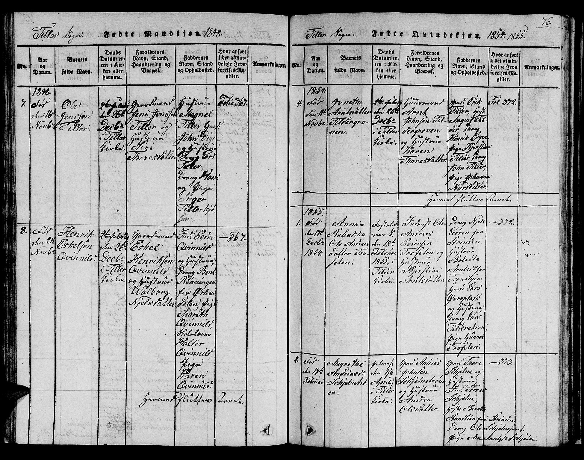 Ministerialprotokoller, klokkerbøker og fødselsregistre - Sør-Trøndelag, SAT/A-1456/621/L0458: Parish register (copy) no. 621C01, 1816-1865, p. 76