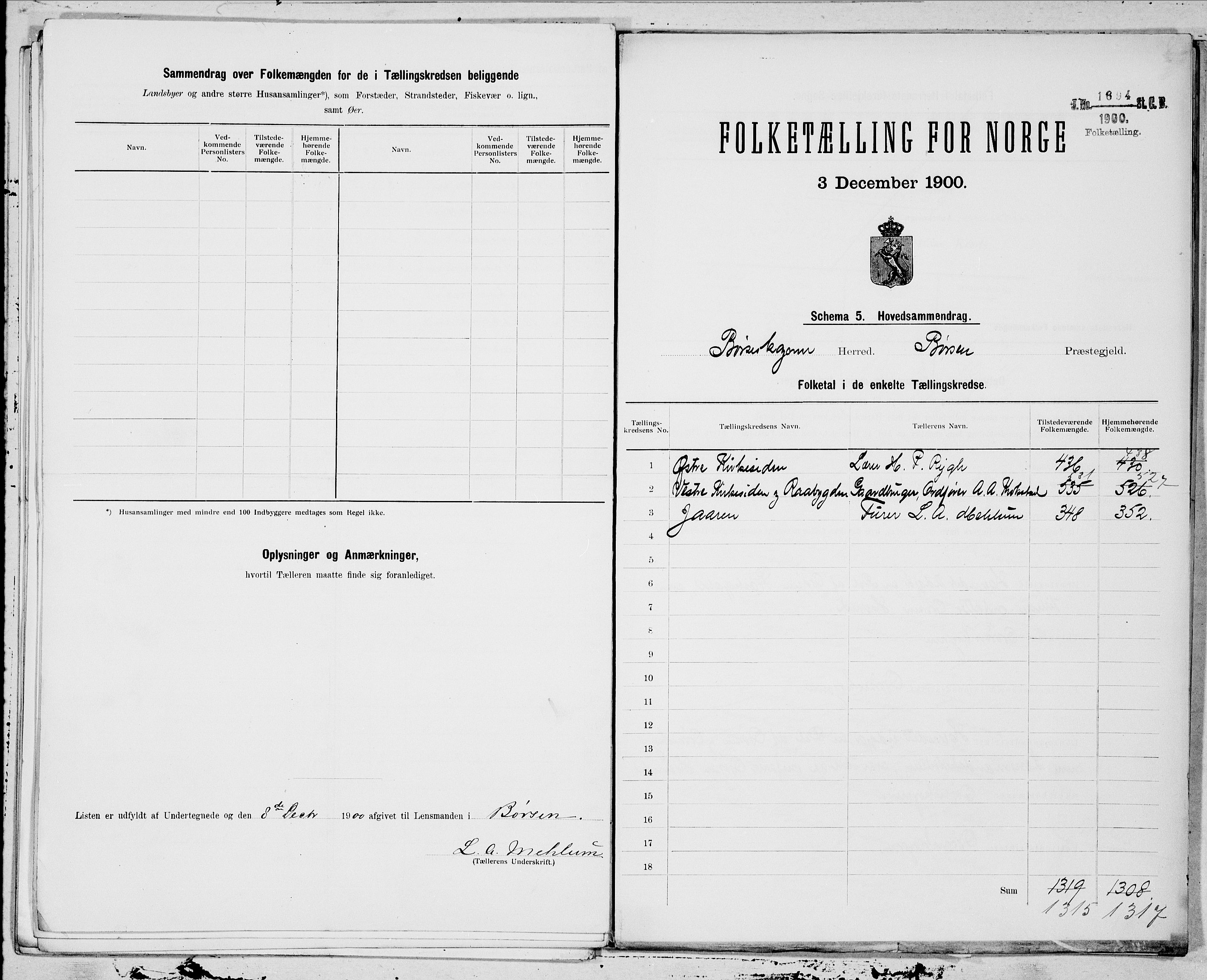 SAT, 1900 census for Børseskogn, 1900, p. 8