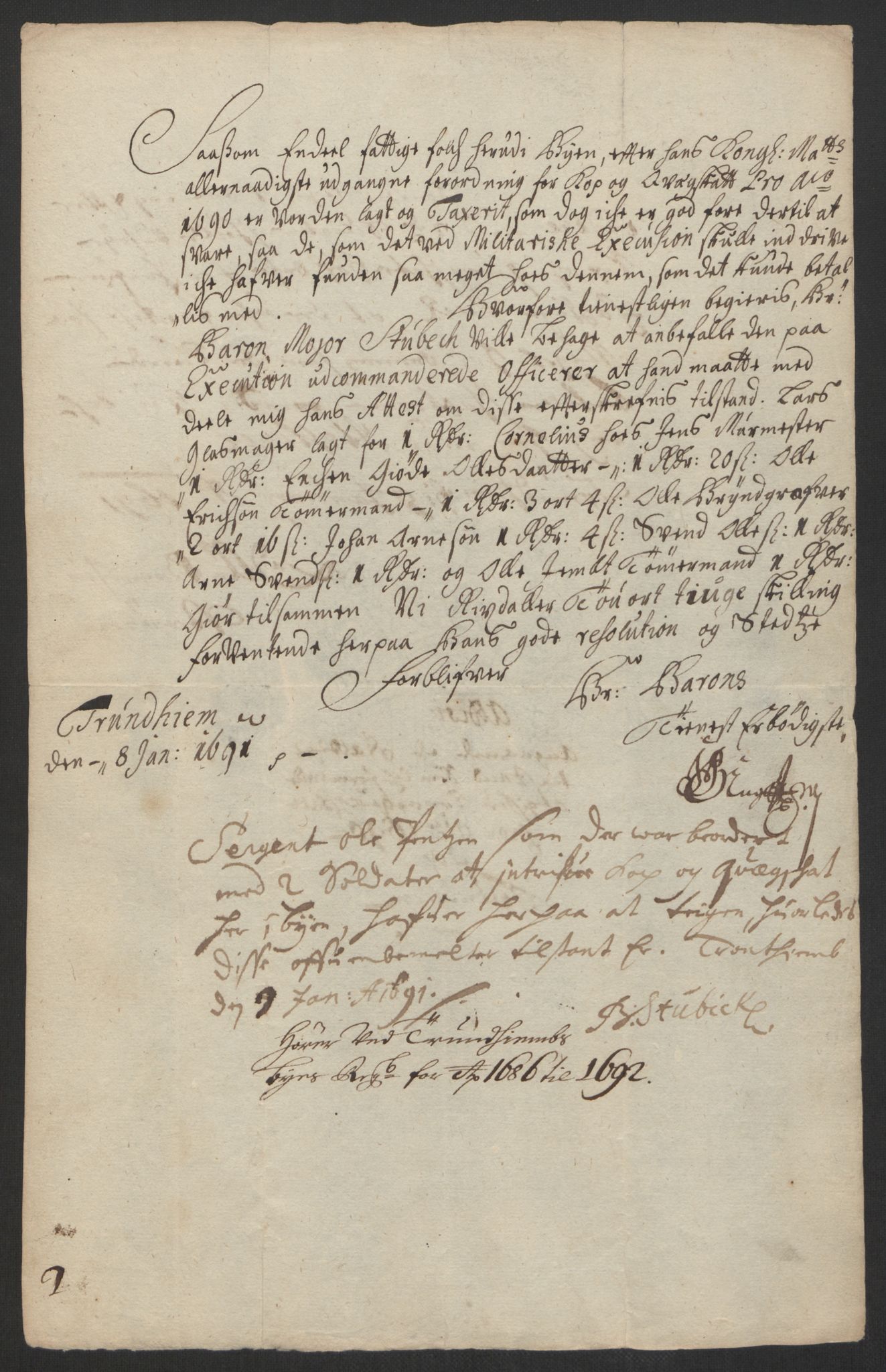 Rentekammeret inntil 1814, Reviderte regnskaper, Byregnskaper, RA/EA-4066/R/Rs/L0505: [S2] Kontribusjonsregnskap, 1686-1691, p. 21