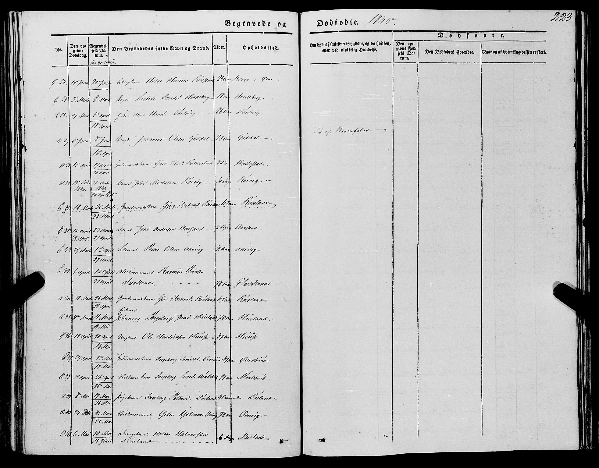 Kvinnherad sokneprestembete, AV/SAB-A-76401/H/Haa: Parish register (official) no. A 7, 1843-1853, p. 223