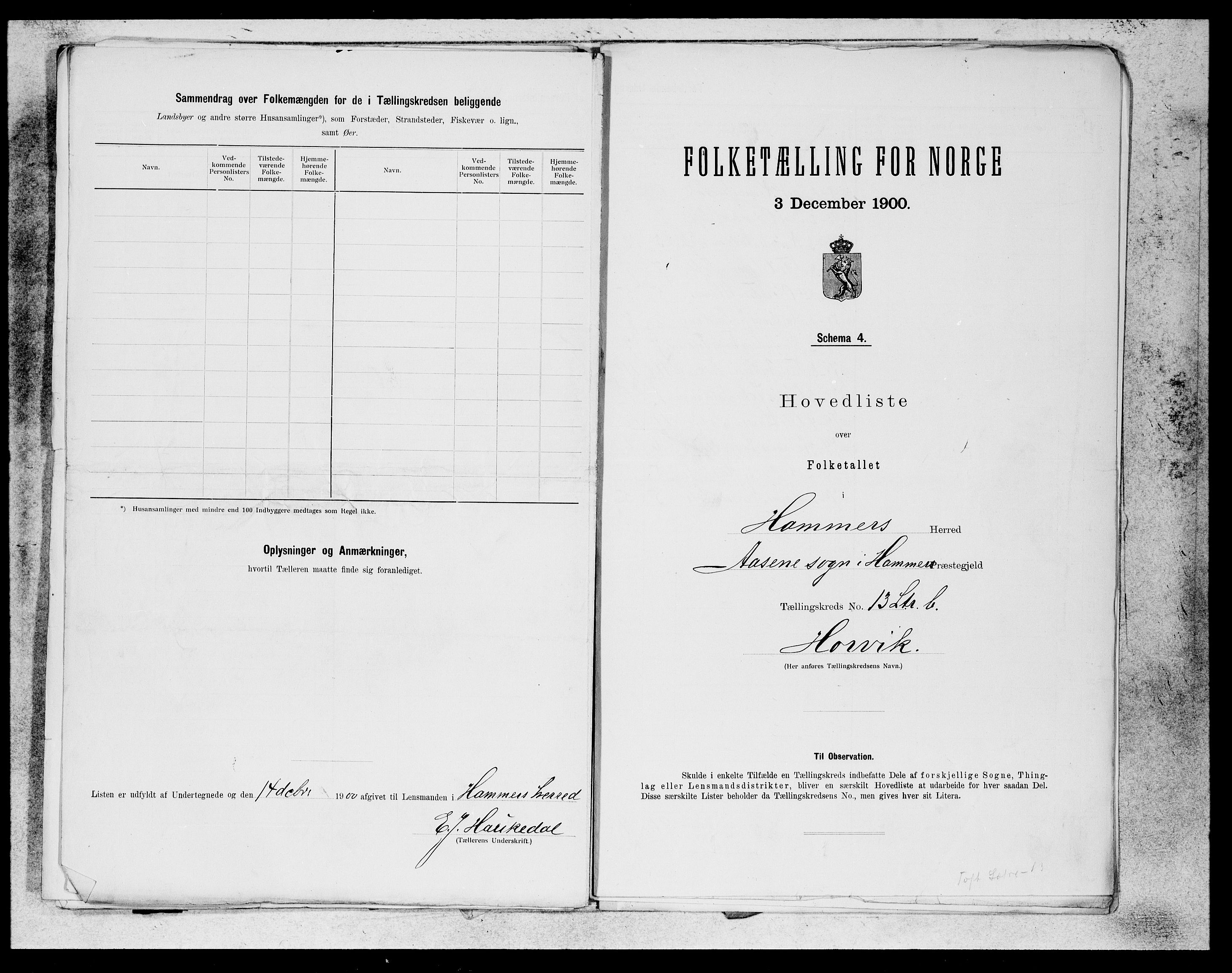 SAB, 1900 census for Hamre, 1900, p. 29