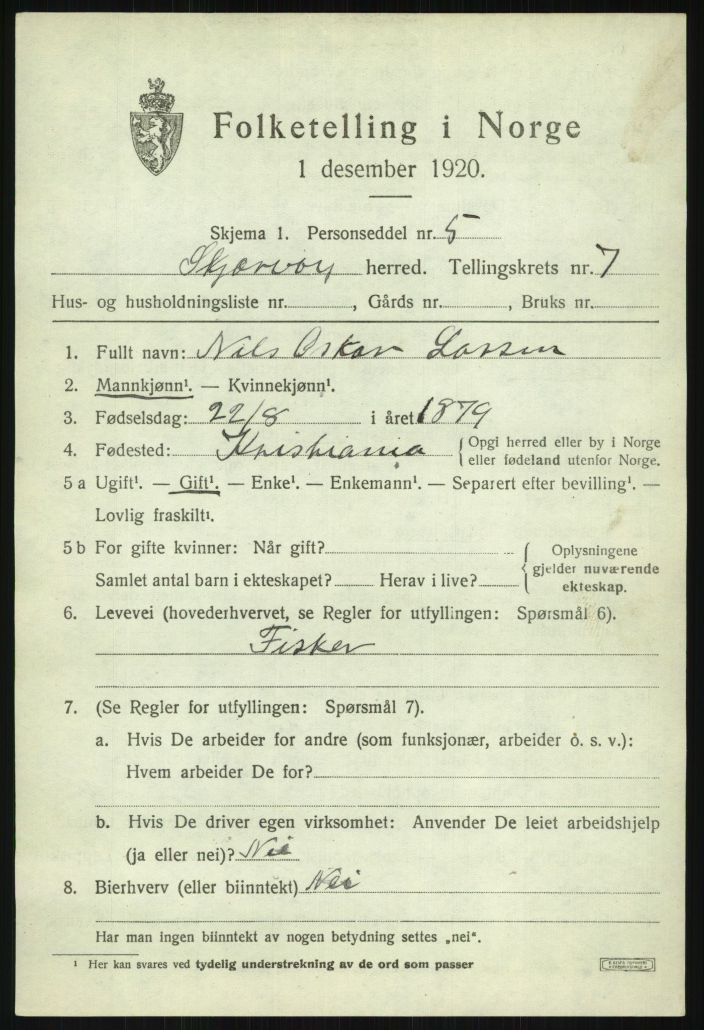 SATØ, 1920 census for Skjervøy, 1920, p. 4715