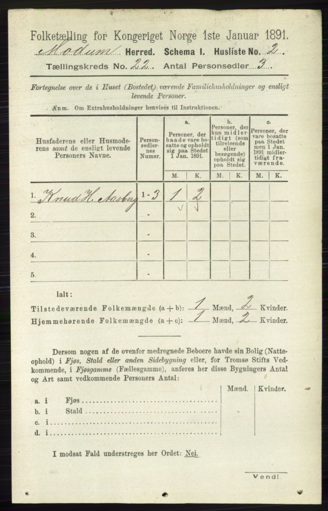 RA, 1891 census for 0623 Modum, 1891, p. 8338