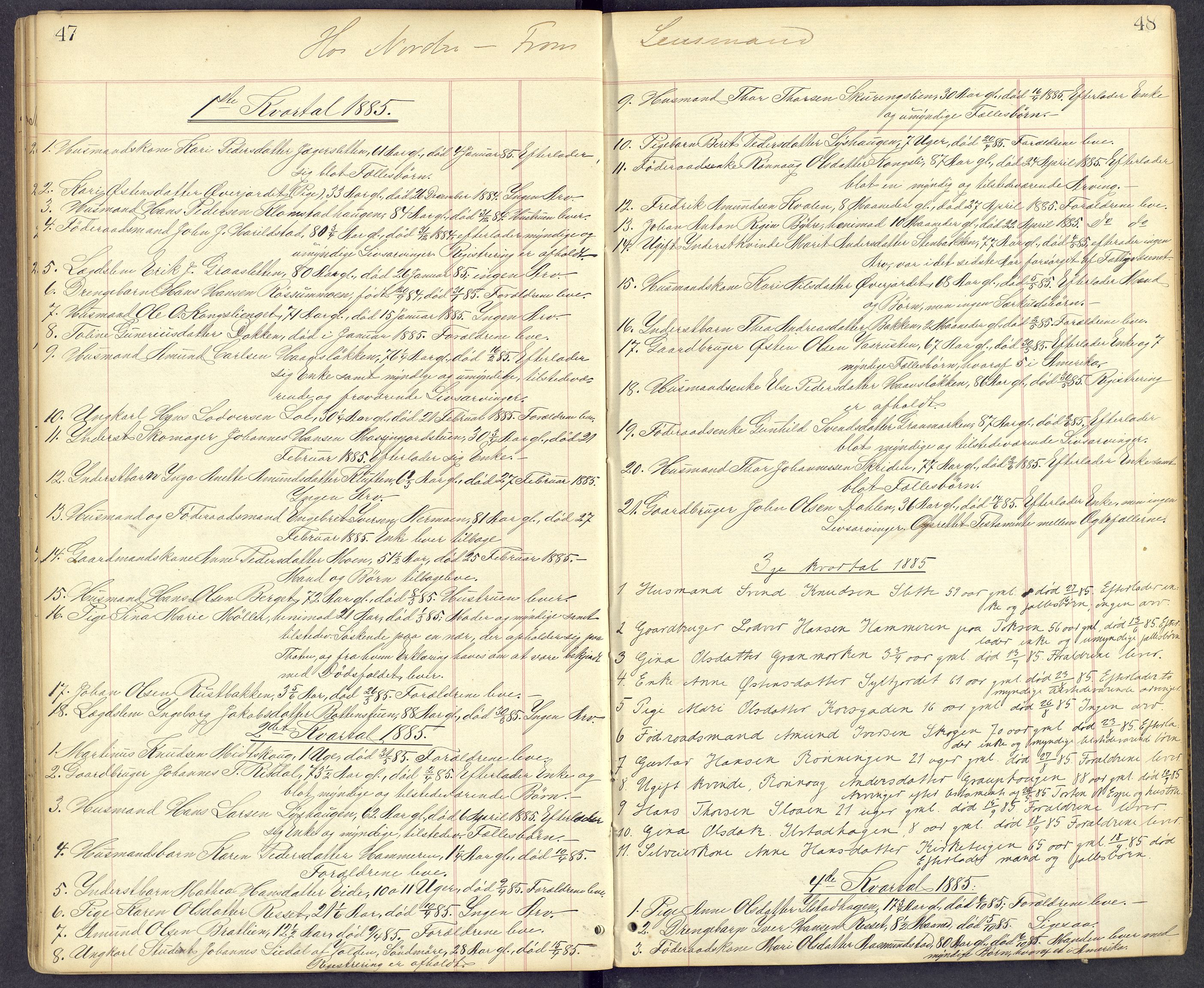 Mellom-Gudbrandsdal sorenskriveri, AV/SAH-TING-038/J/Jf/L0002: Dødsfallsprotokoll, 1885-1900, p. 47-48