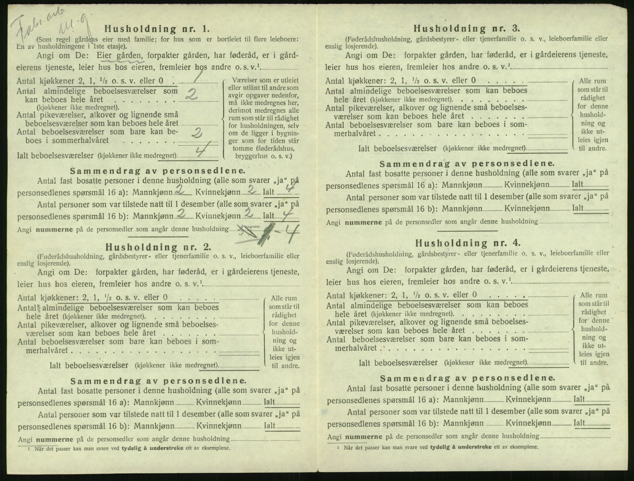 SAT, 1920 census for Borgund, 1920, p. 451