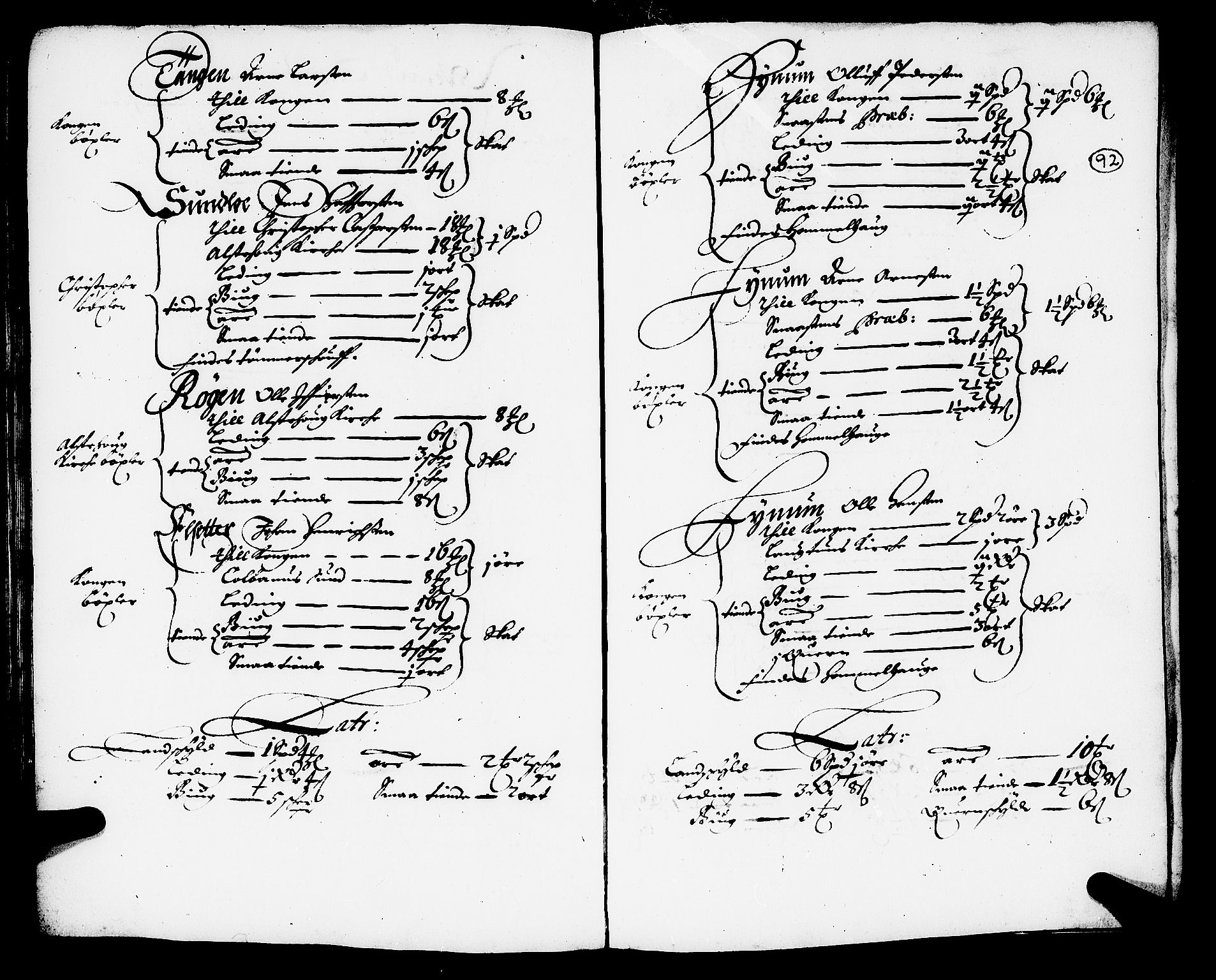 Rentekammeret inntil 1814, Realistisk ordnet avdeling, AV/RA-EA-4070/N/Nb/Nba/L0054: Stjørdal len, 1669, p. 91b-92a