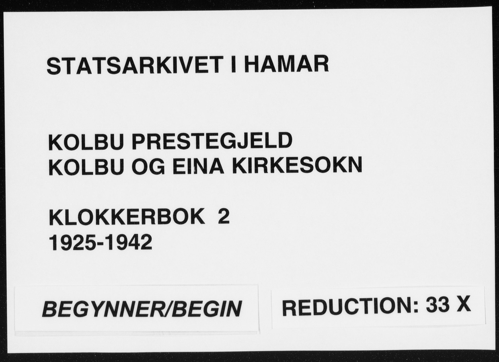 Kolbu prestekontor, AV/SAH-PREST-110/H/Ha/Hab/L0002: Parish register (copy) no. 2, 1925-1942