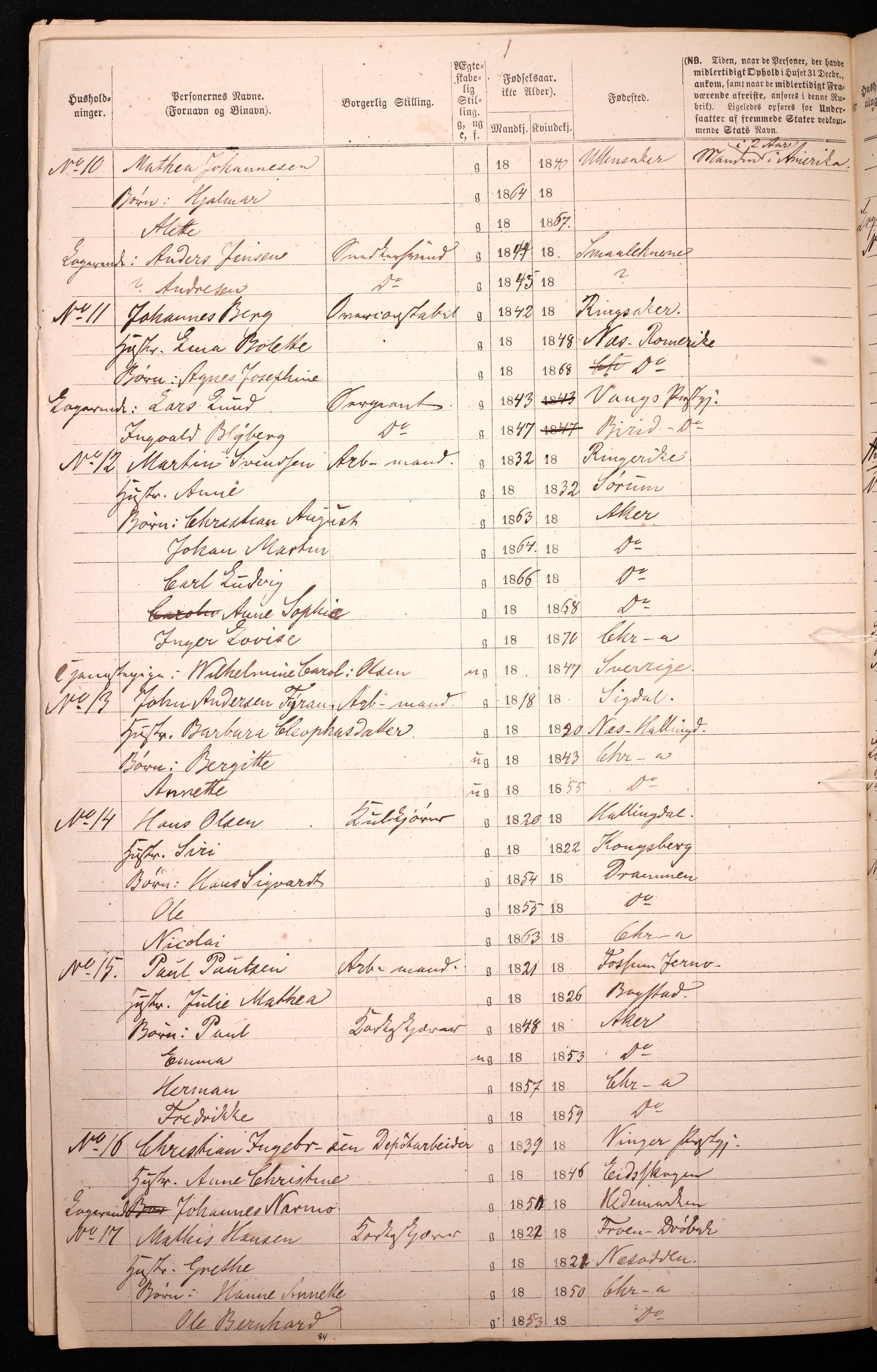 RA, 1870 census for 0301 Kristiania, 1870, p. 281