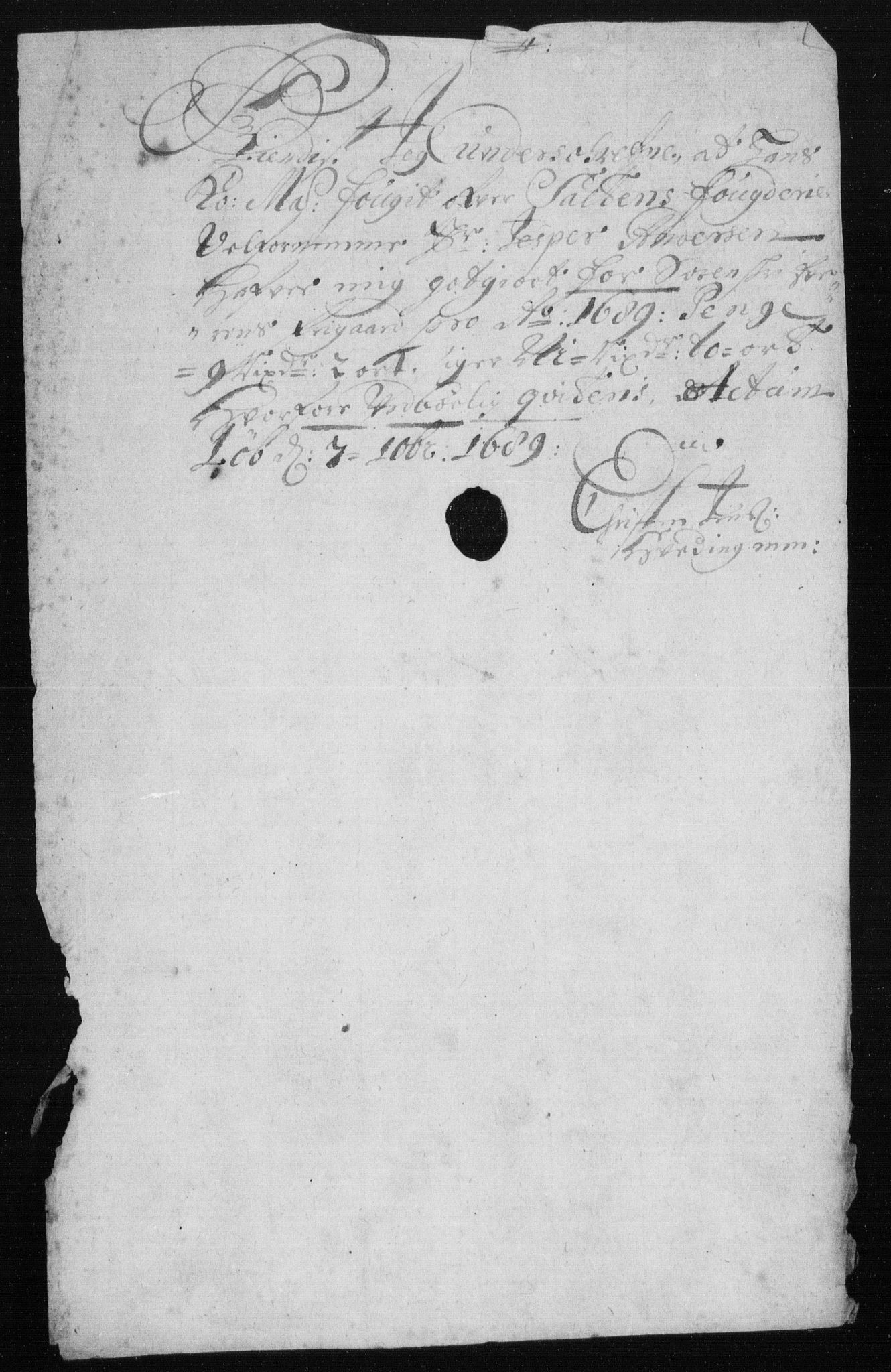 Rentekammeret inntil 1814, Reviderte regnskaper, Stiftamtstueregnskaper, Trondheim stiftamt og Nordland amt, AV/RA-EA-6044/R/Rh/L0013: Nordland amt, 1689