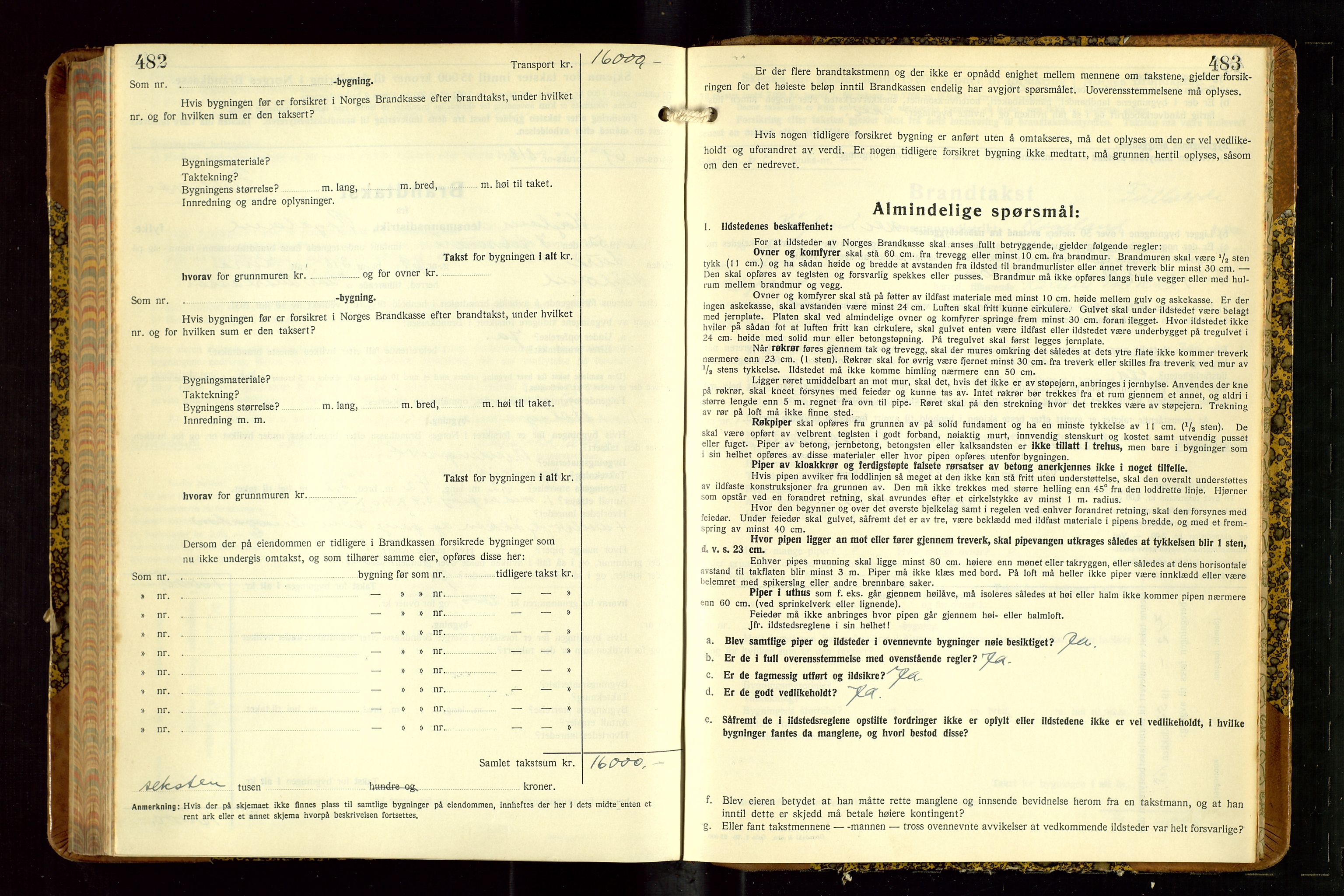 Høyland/Sandnes lensmannskontor, AV/SAST-A-100166/Gob/L0008: "Branntakstprotokoll", 1940-1952, p. 482-483