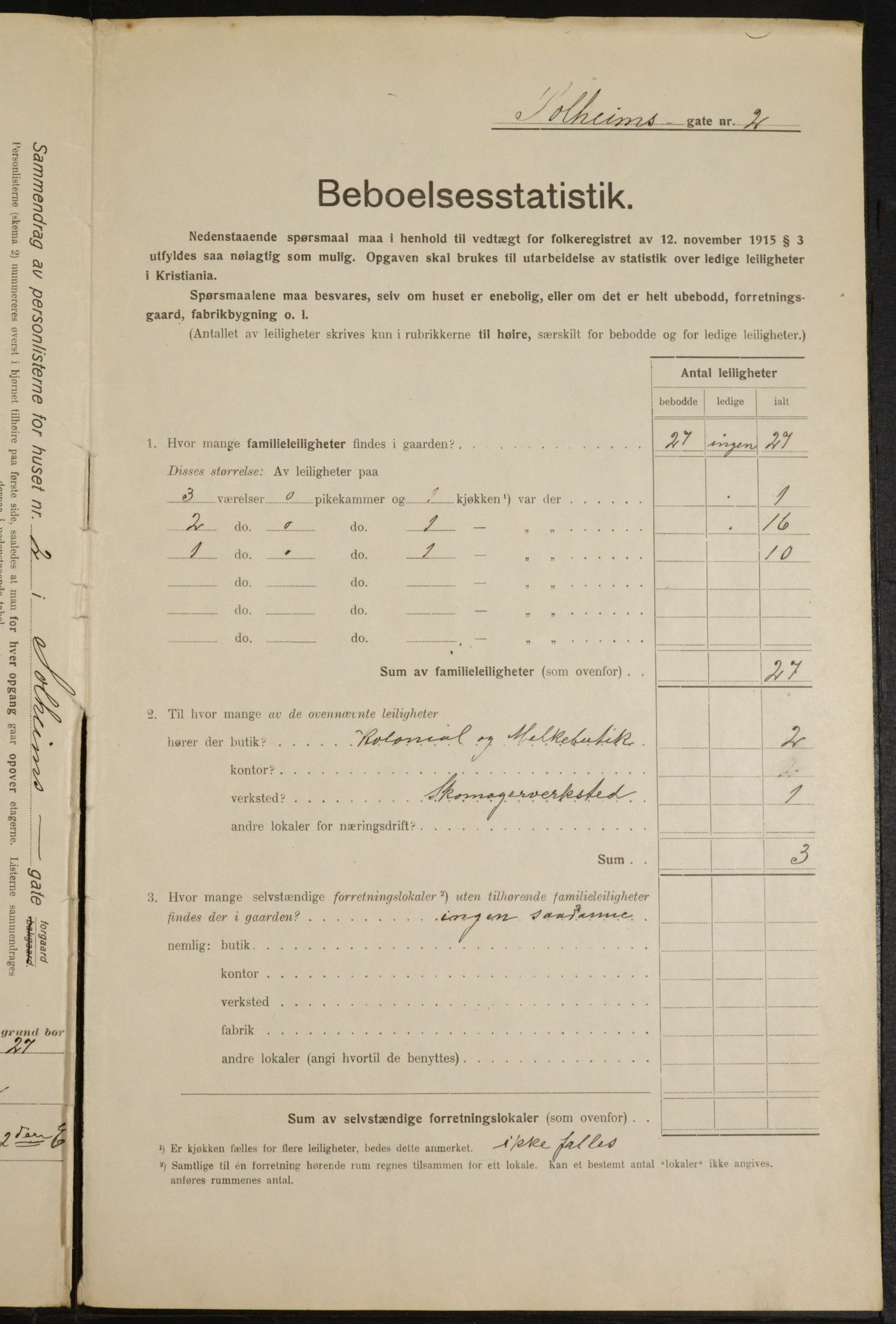 OBA, Municipal Census 1916 for Kristiania, 1916, p. 102018
