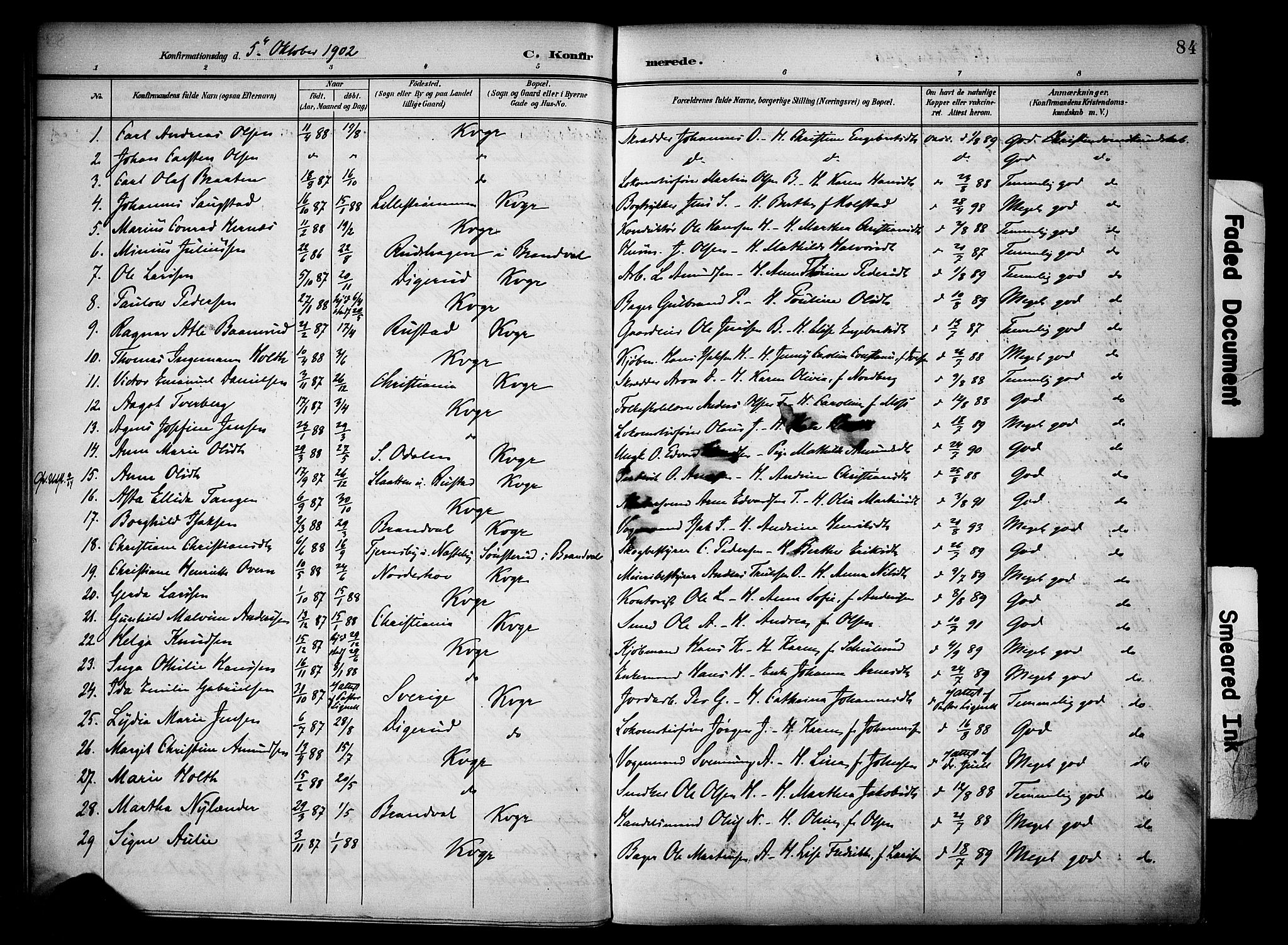 Vinger prestekontor, AV/SAH-PREST-024/H/Ha/Haa/L0016: Parish register (official) no. 16, 1898-1920, p. 84