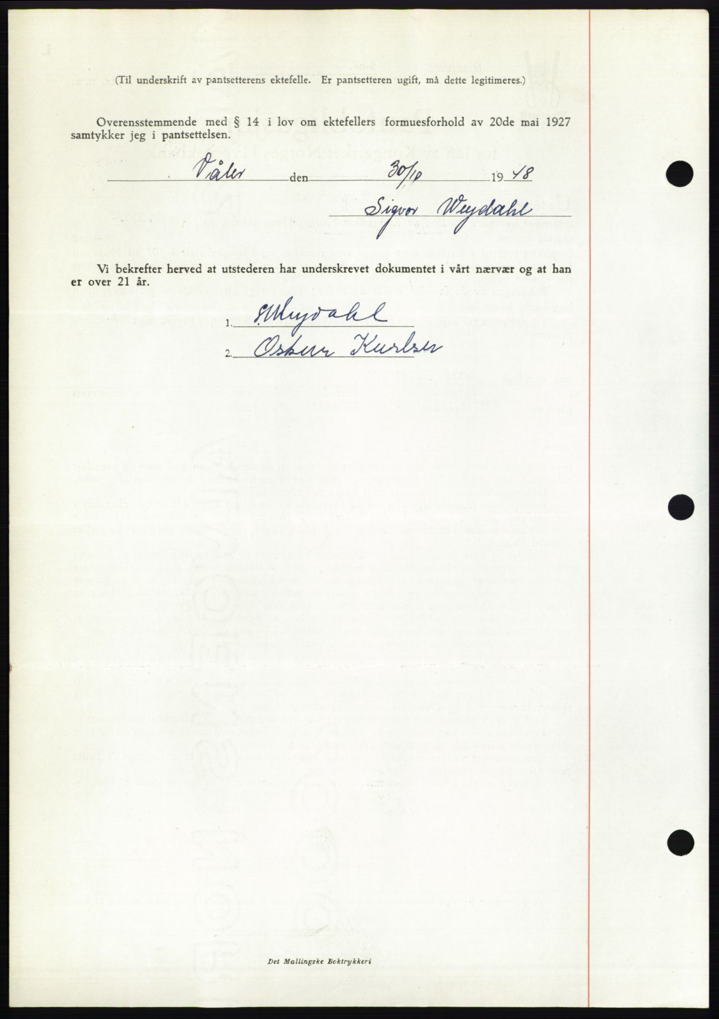 Moss sorenskriveri, AV/SAO-A-10168: Mortgage book no. B20, 1948-1948, Diary no: : 2836/1948