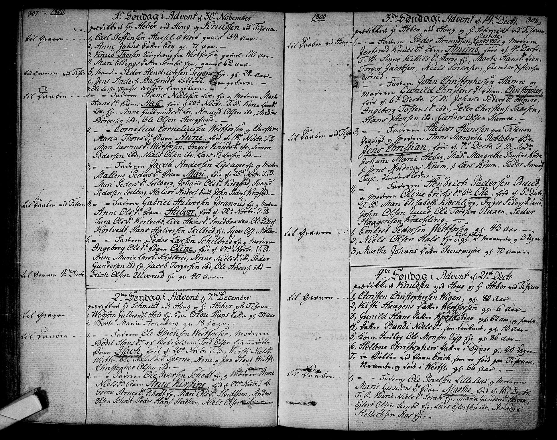 Eiker kirkebøker, SAKO/A-4/F/Fa/L0009: Parish register (official) no. I 9, 1789-1806, p. 307-308