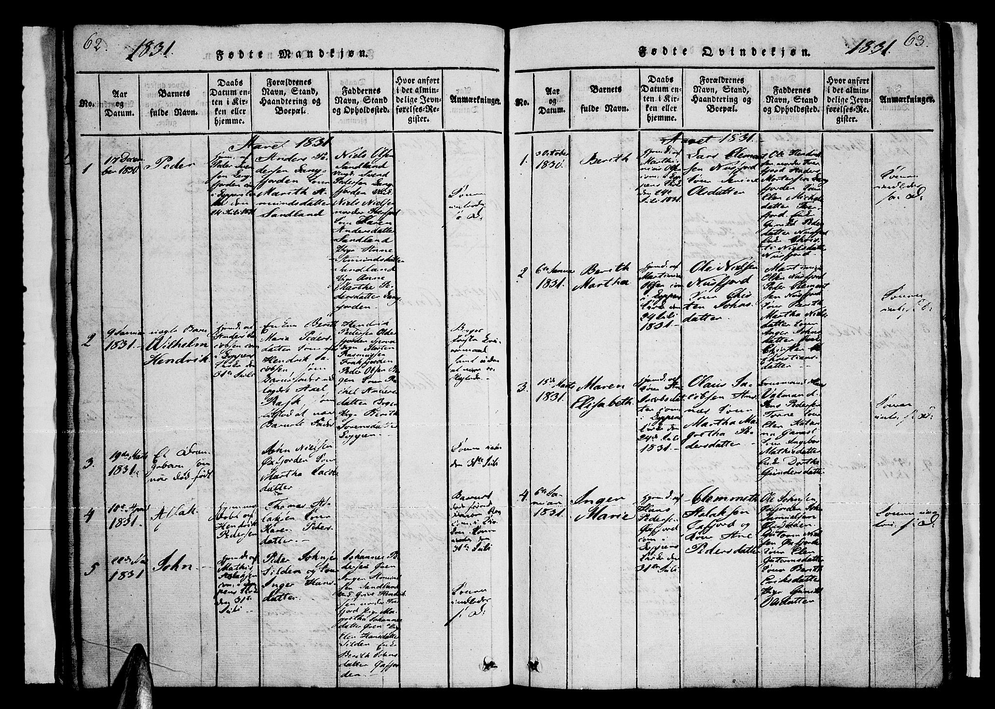 Loppa sokneprestkontor, SATØ/S-1339/H/Ha/L0003kirke: Parish register (official) no. 3, 1820-1848, p. 62-63