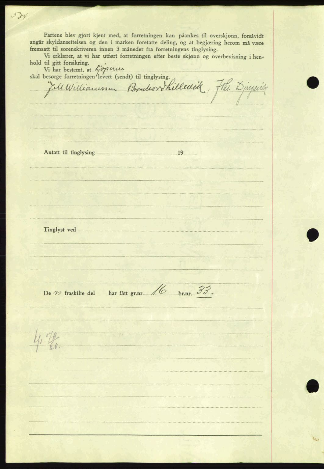 Nordmøre sorenskriveri, AV/SAT-A-4132/1/2/2Ca: Mortgage book no. A87, 1939-1940, Diary no: : 3206/1939