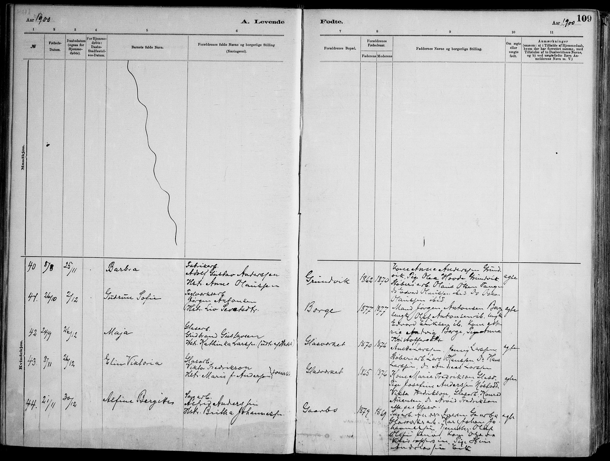 Skoger kirkebøker, AV/SAKO-A-59/F/Fa/L0006: Parish register (official) no. I 6, 1885-1910, p. 109